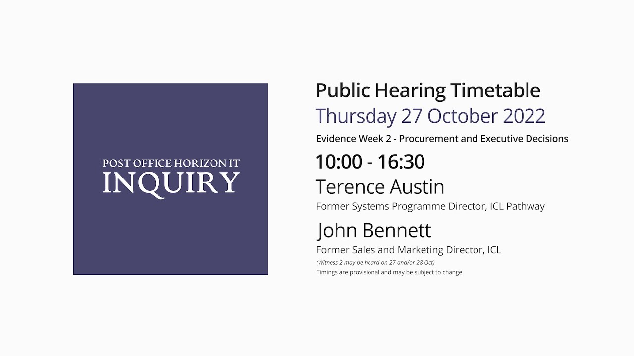 Post Office Horizon IT Inquiry