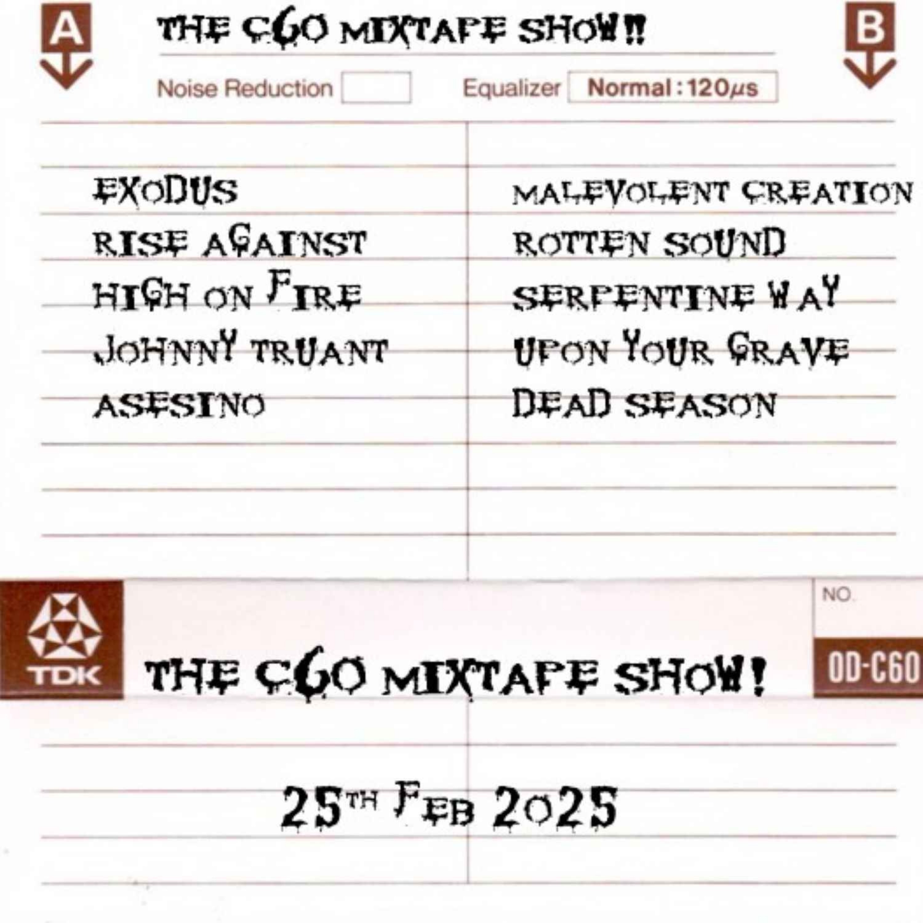 The C60 Mixtape Show 25th February 2025