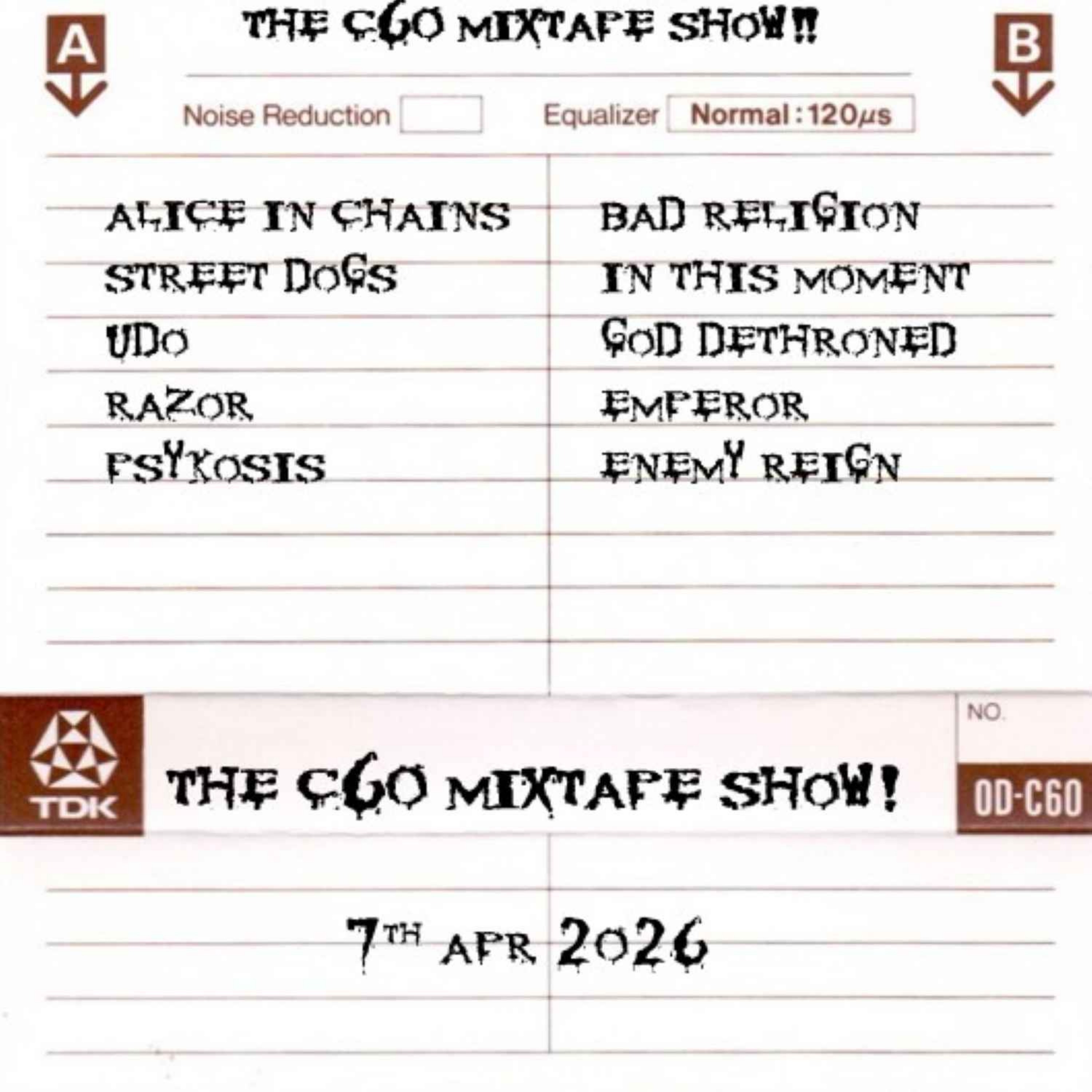 The C60 Mixtape Show 7th April 2026