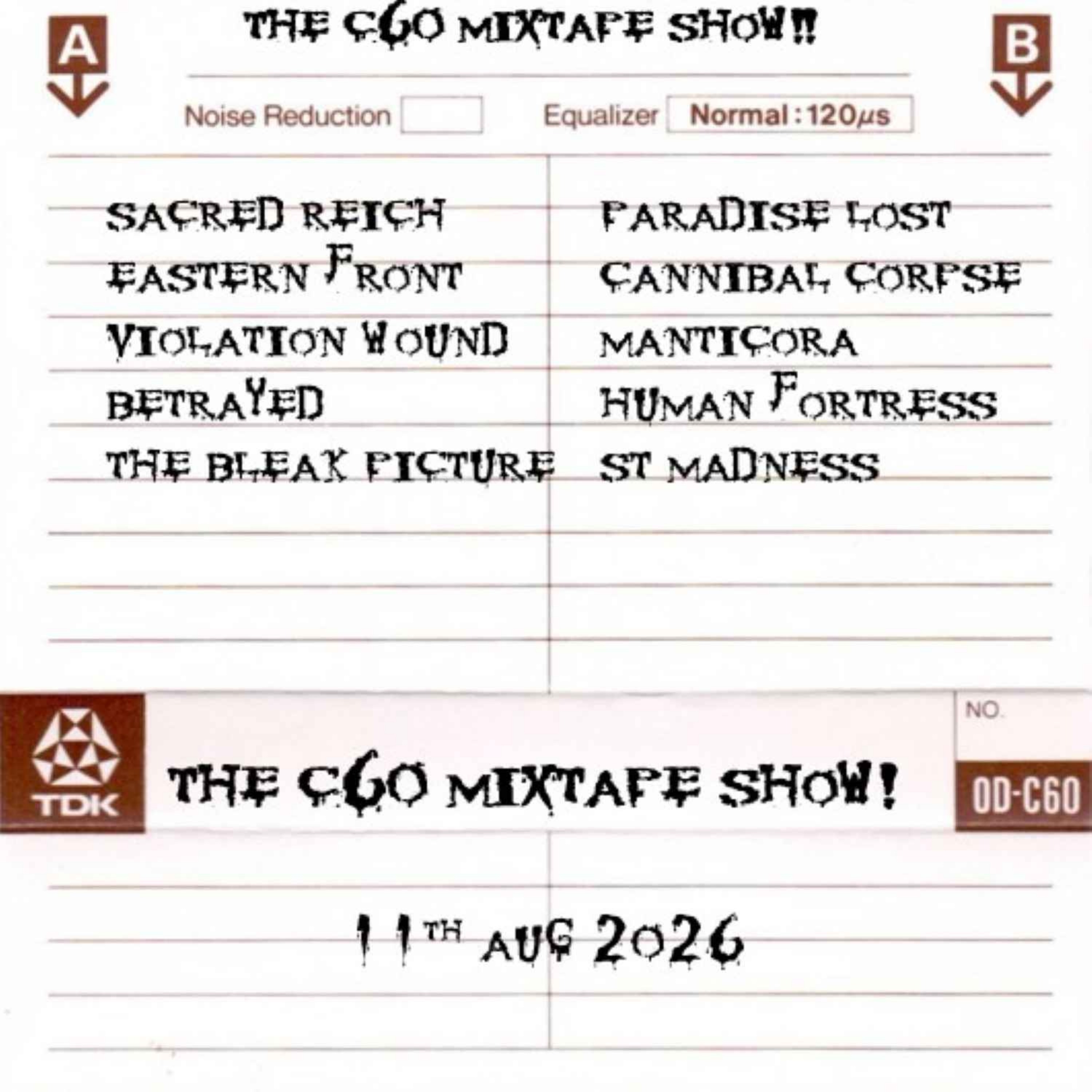 The C60 Mixtape Show 11th August 2026 episode artwork