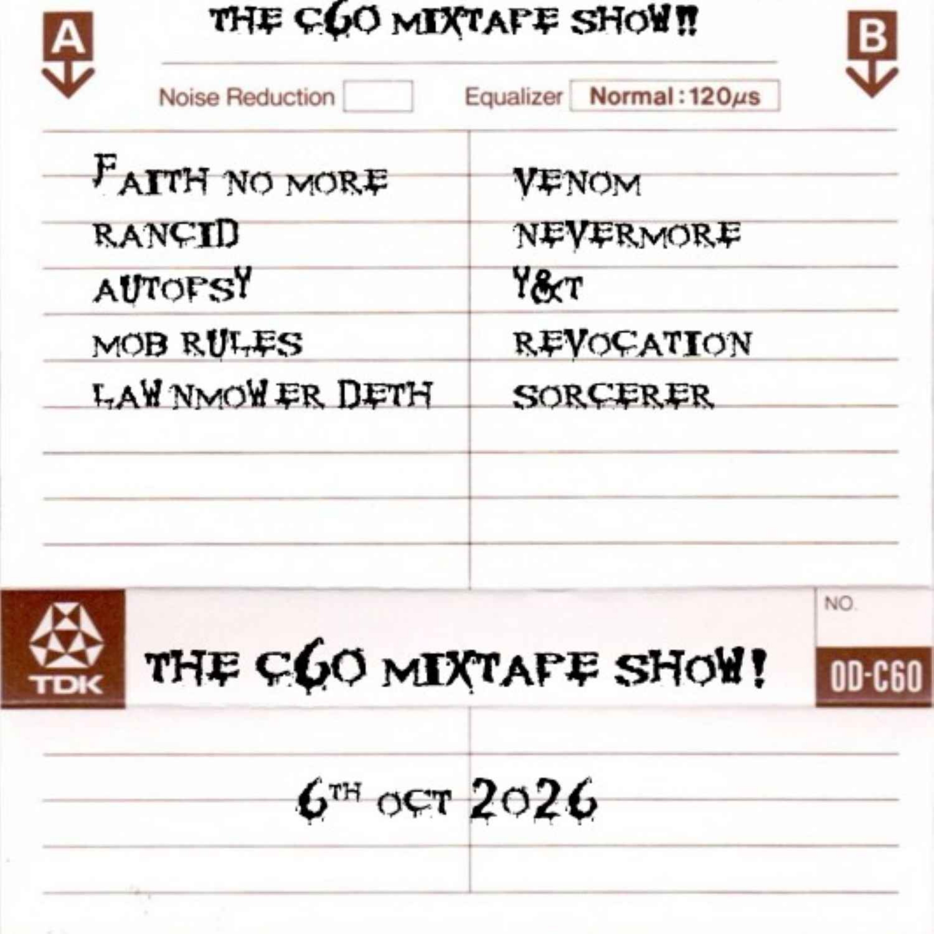 The C60 Mixtape Show 6th October 2026