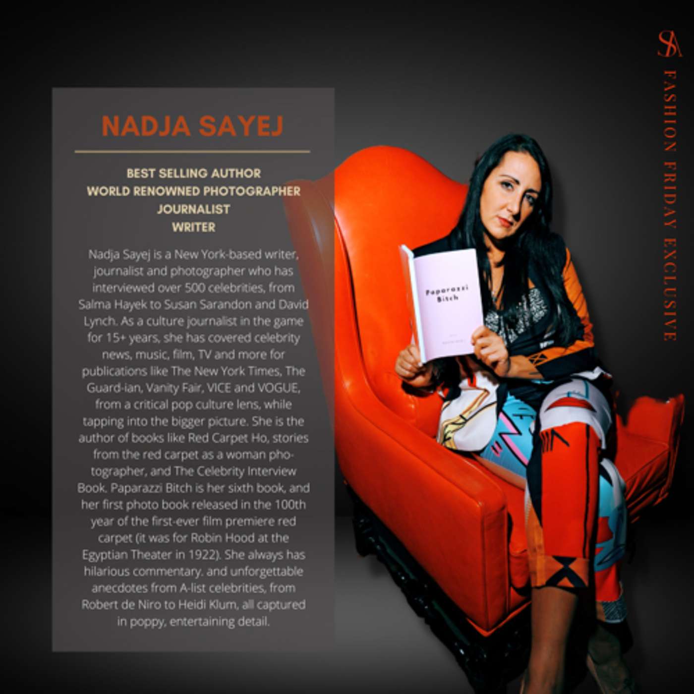 Fashion Friday Exclusive ft. Nadja Sayej - Author, Celebrity Journalist & Writer