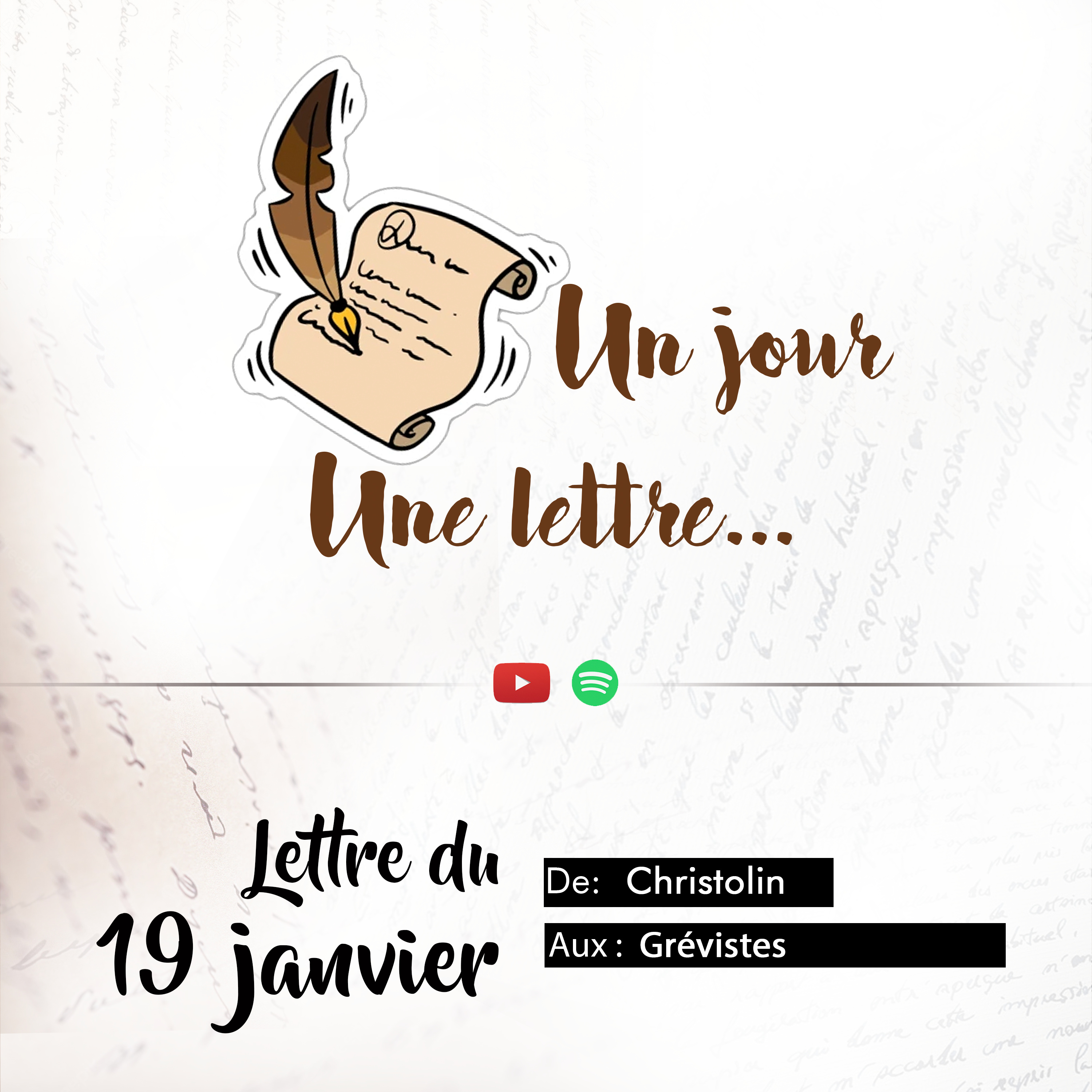 Un jour, Une lettre