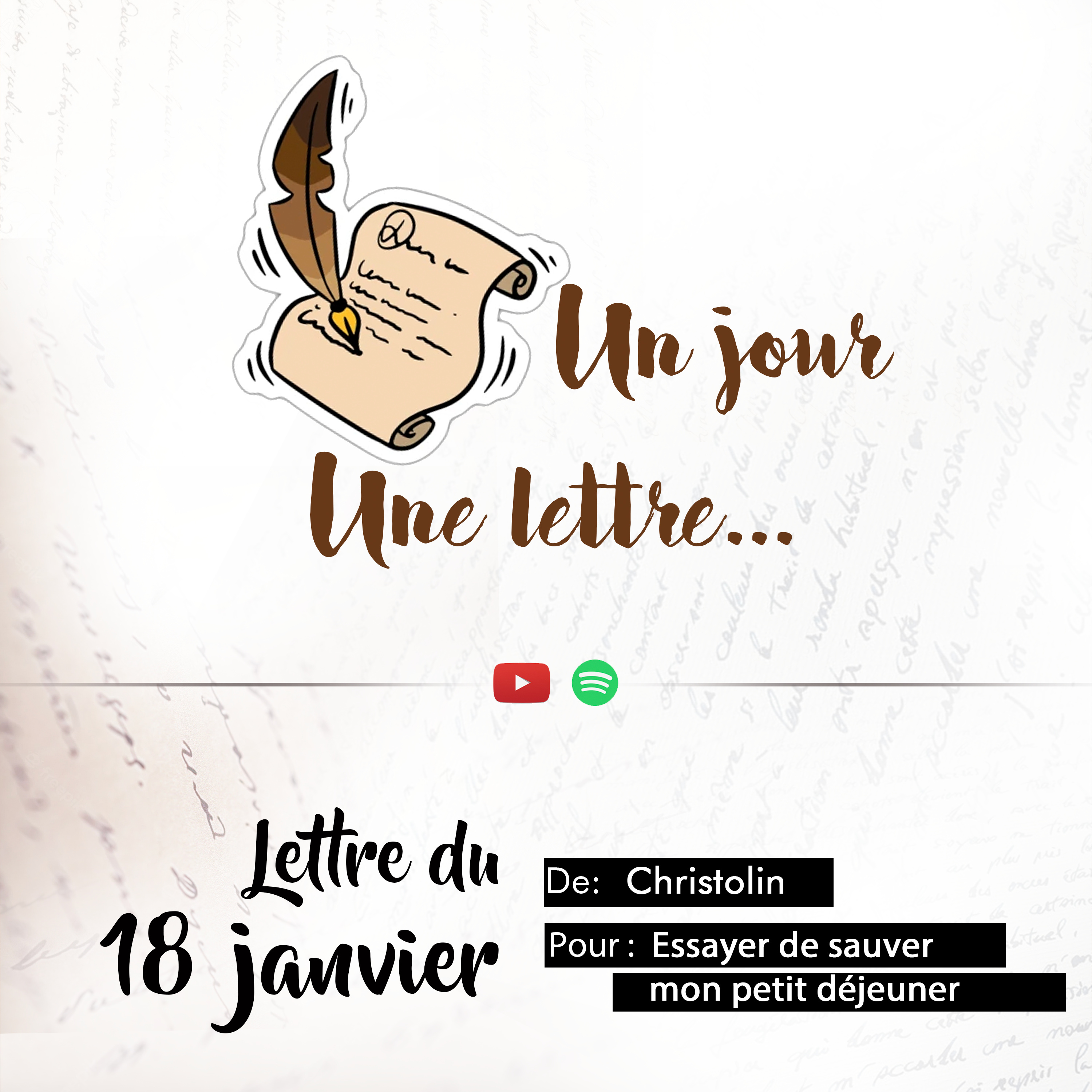 Un jour, Une lettre