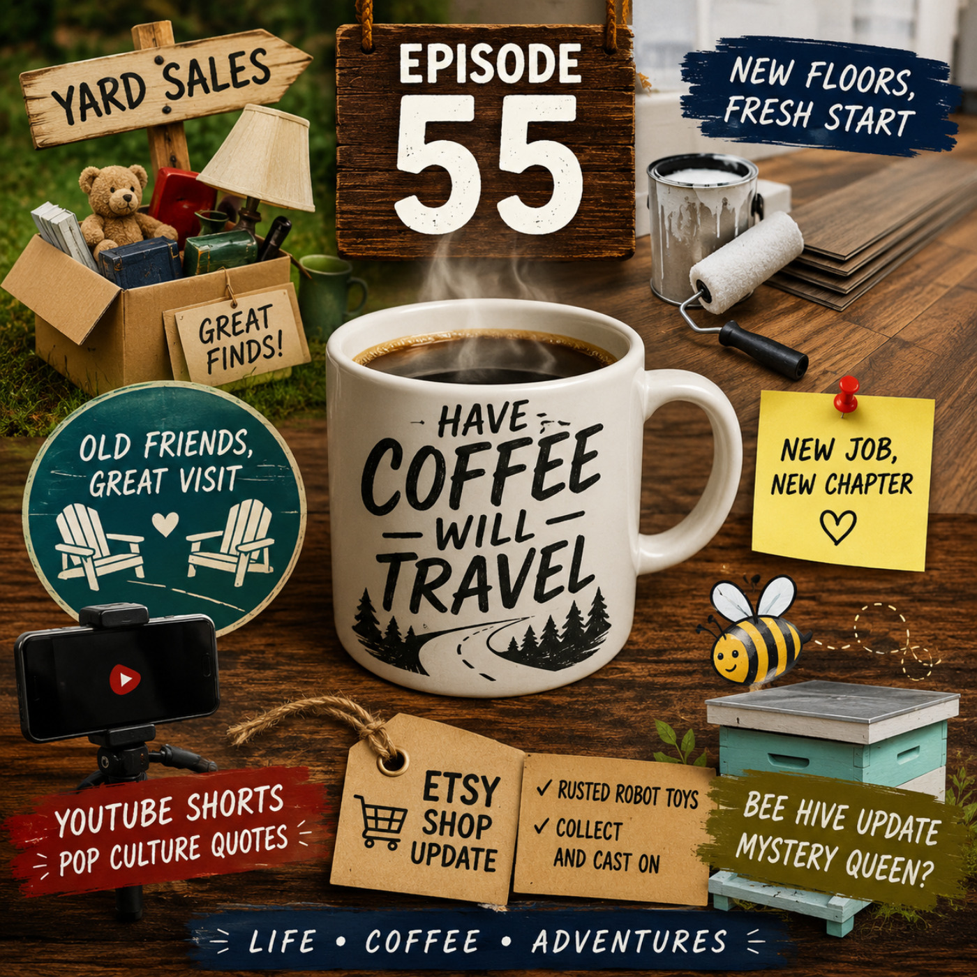 Yard Sales, Spider-Man, Old Friends & A Bee Hive Mystery episode artwork