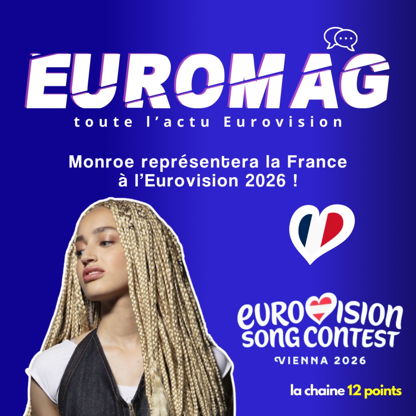 Monroe représentera la France à l’Eurovision 2026 !