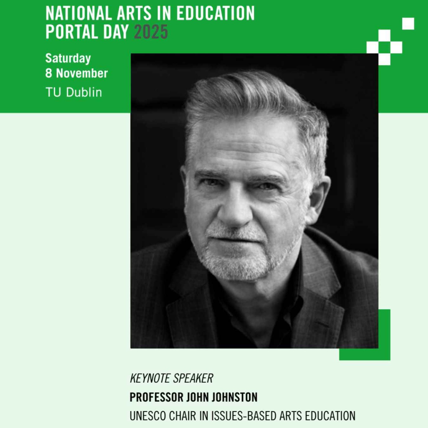S03: E01: Professor John Johnston, UNESCO Chair of issues-based arts education - Keynote Address | National Arts in Education Portal Day 2025 episode artwork