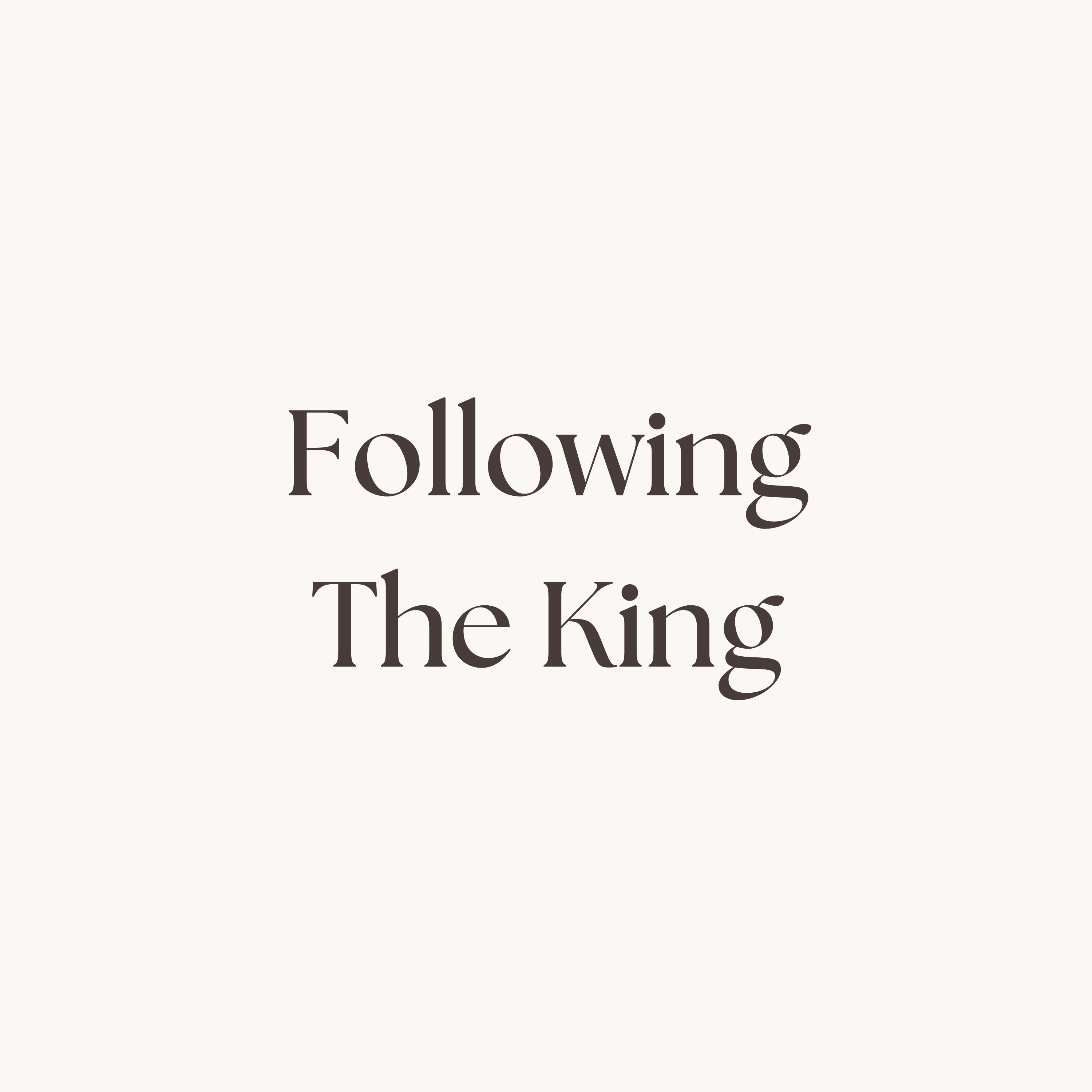 SOTM #2: Following the King