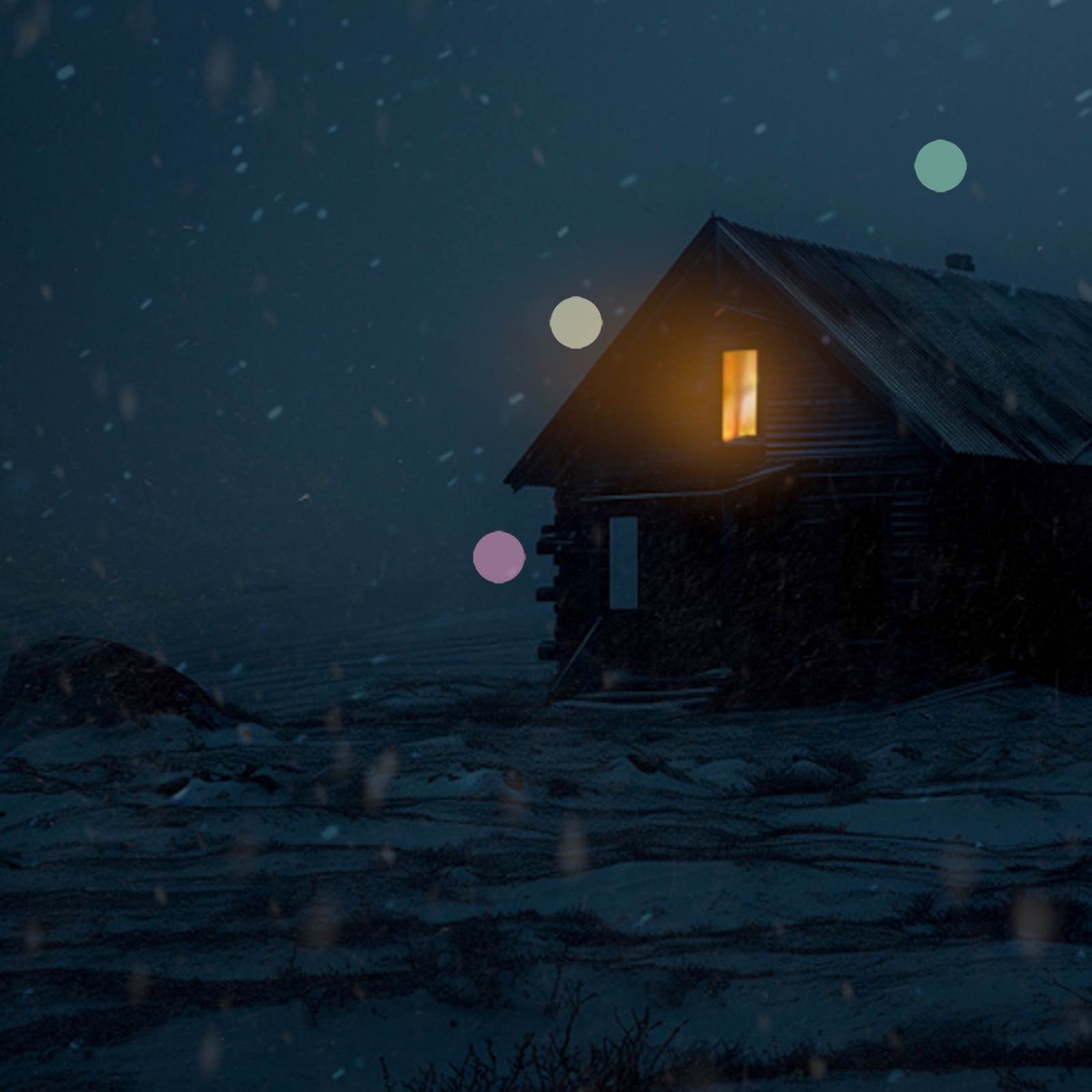 Gemütliche Hütte im Schneesturm | Winternachtstimmung zum Schlafen und Entspannen