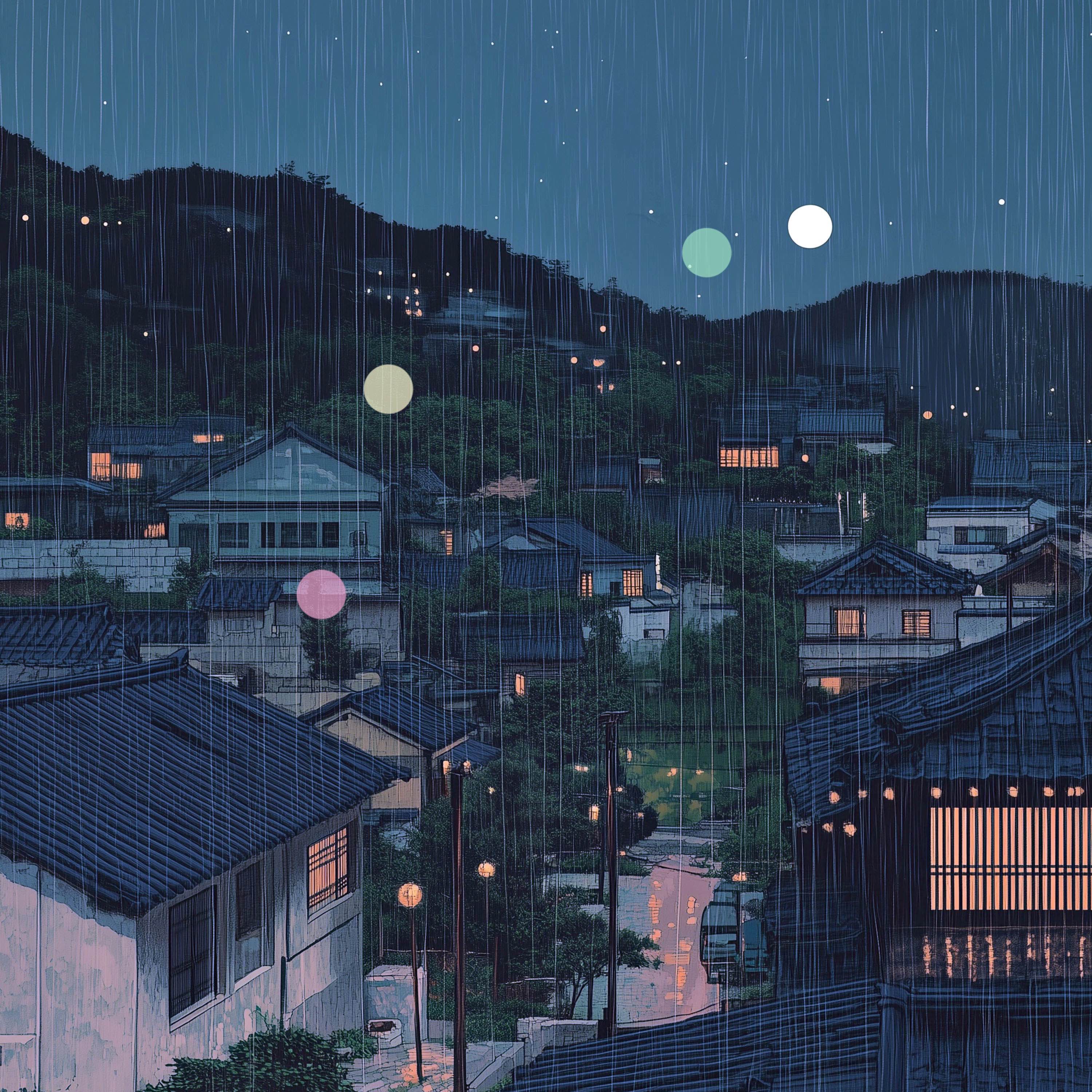 春の心地よい雨 | 午前3時の広がる雨音のアンビエンス