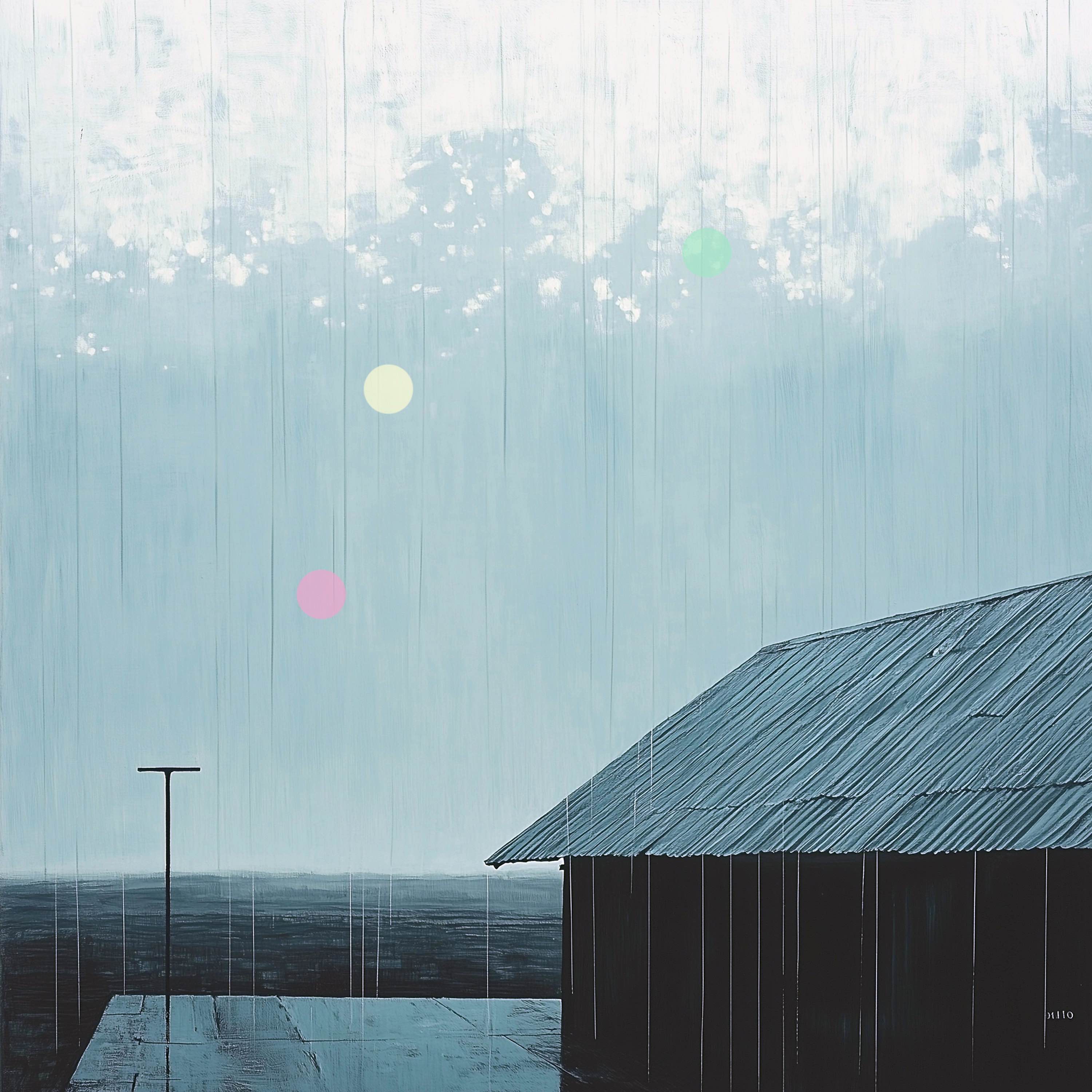 トタン屋根の雨 | 空からの庇