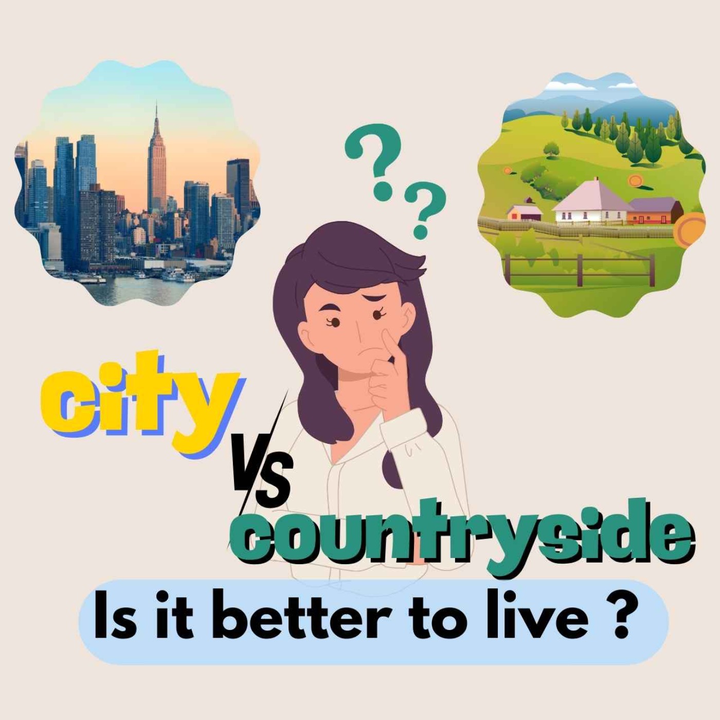 Is It Better to Live in the City or Countryside?| 🎧 English on the Go!  | Beginner