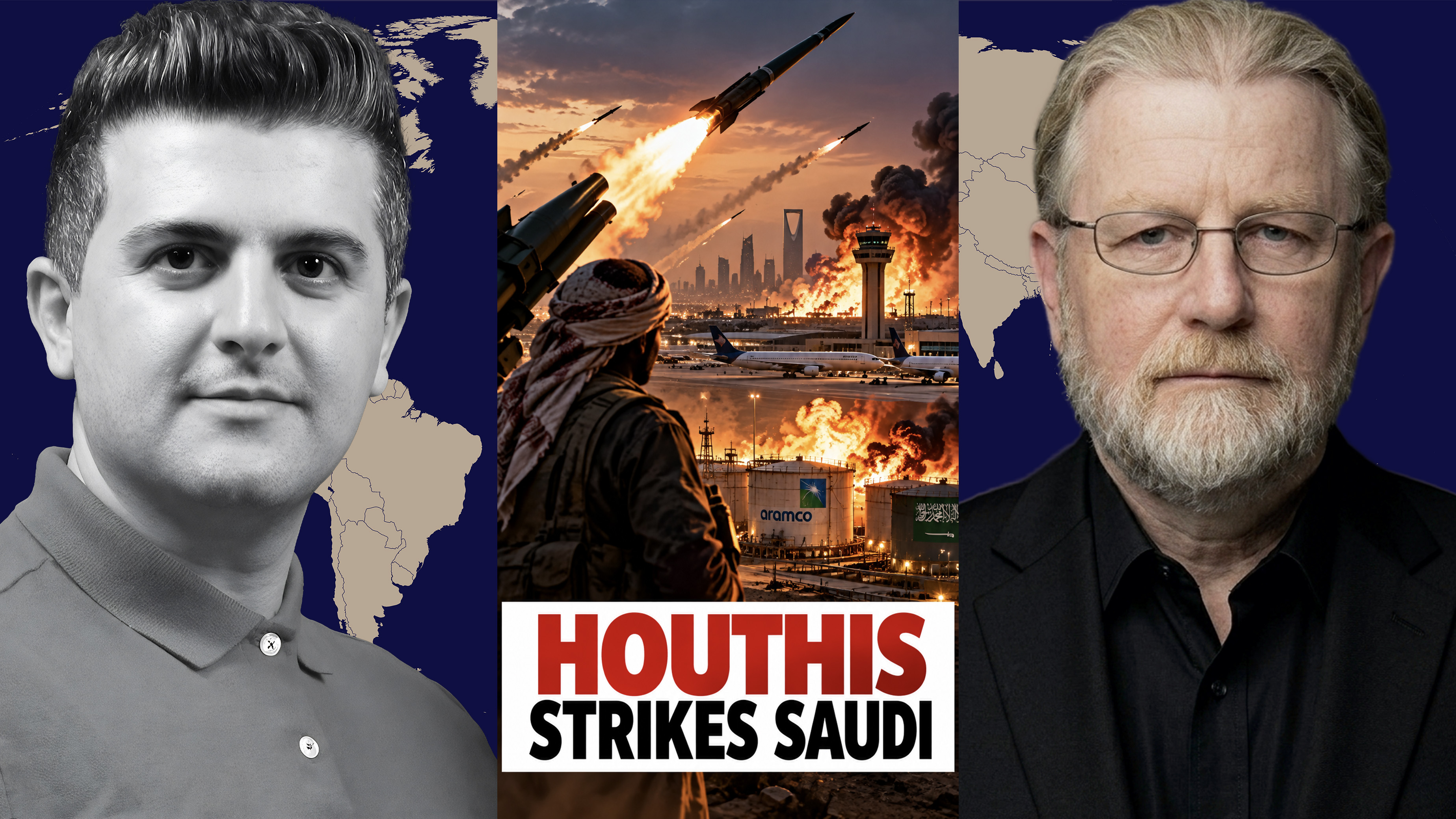 BREAKING: HOUTHIS MISSILE STRIKES ON RIYADH AIRPORT, ARAMCO & SAUDI BASES- w/ Fmr. CIA Larry Johnson