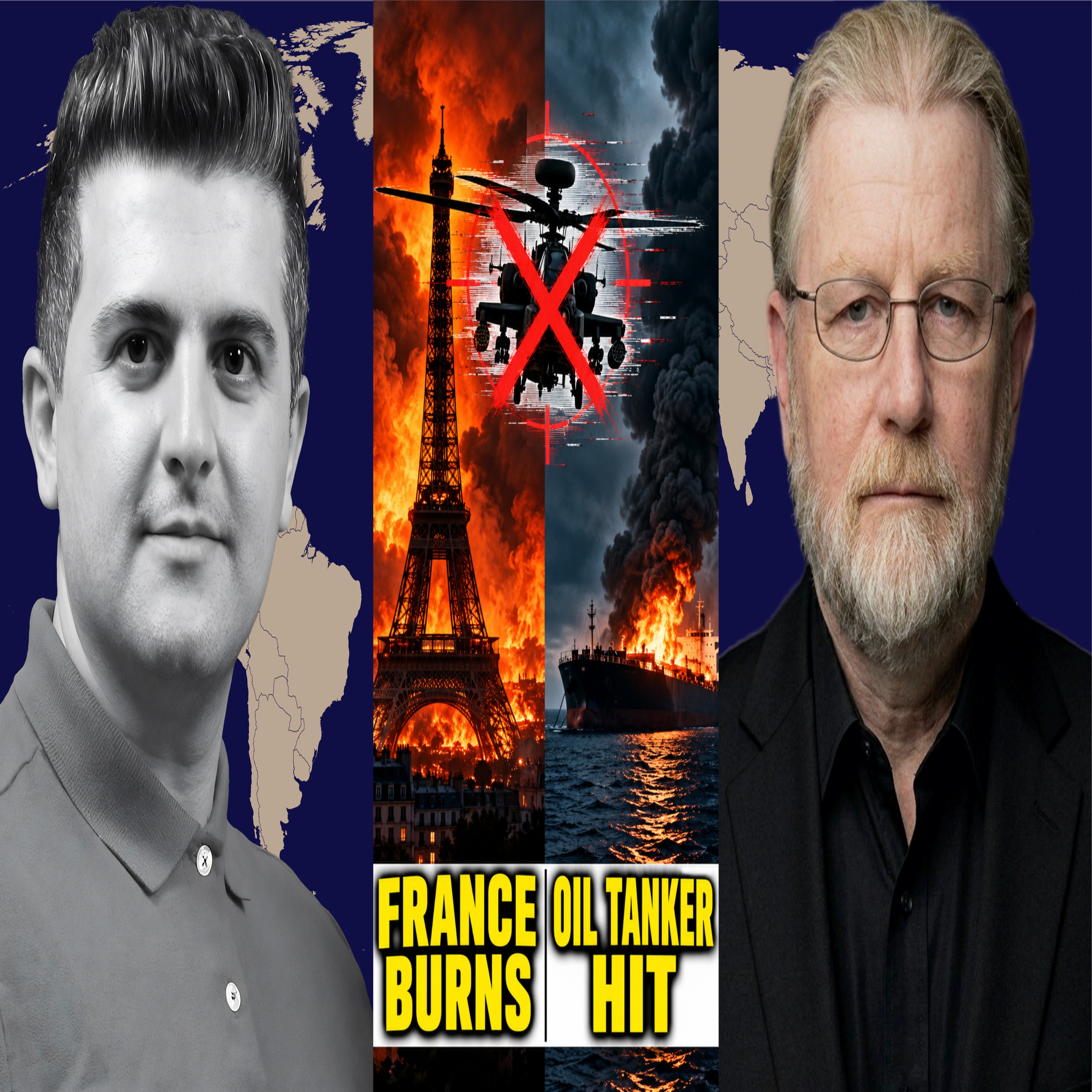 BREAKING: FRANCE BURNS,TANKERS ABLAZE IN HORMUZ & SAUDI APACHE SHOT DOWN - w/ Fmr. CIA Larry Johnson episode artwork