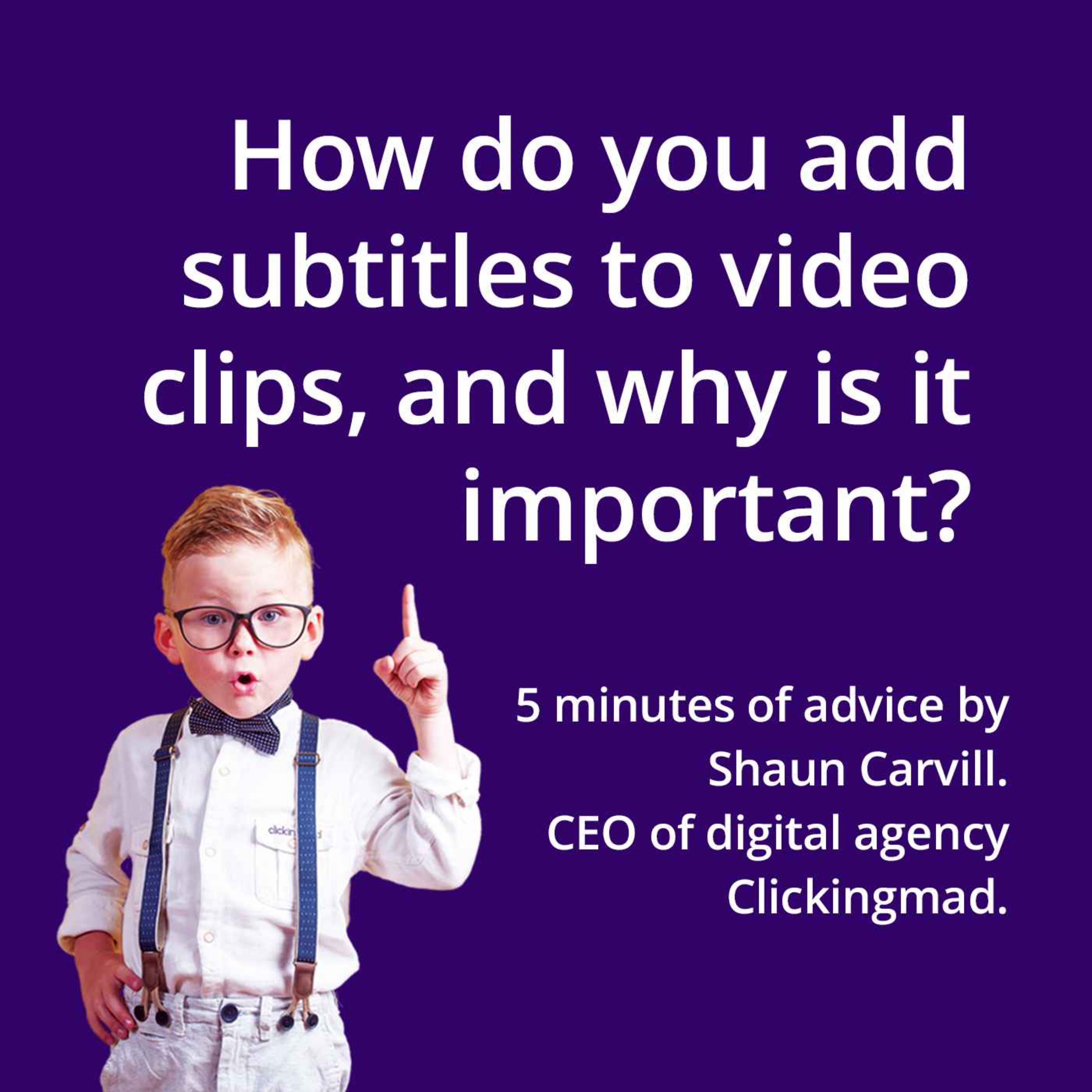 How do you add subtitles to video clips, and why is it important? episode artwork