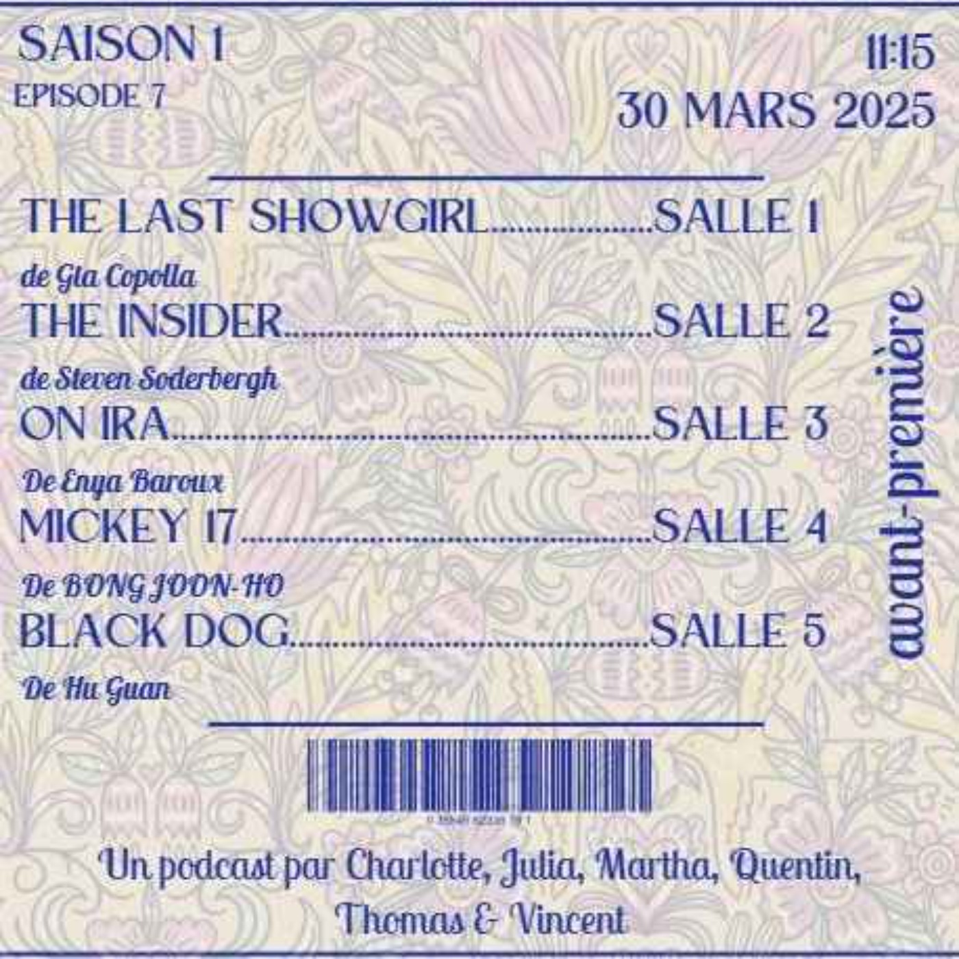THE LAST SHOWGIRL - THE INSIDER - ON IRA - MICKEY 17 - BLACK DOG