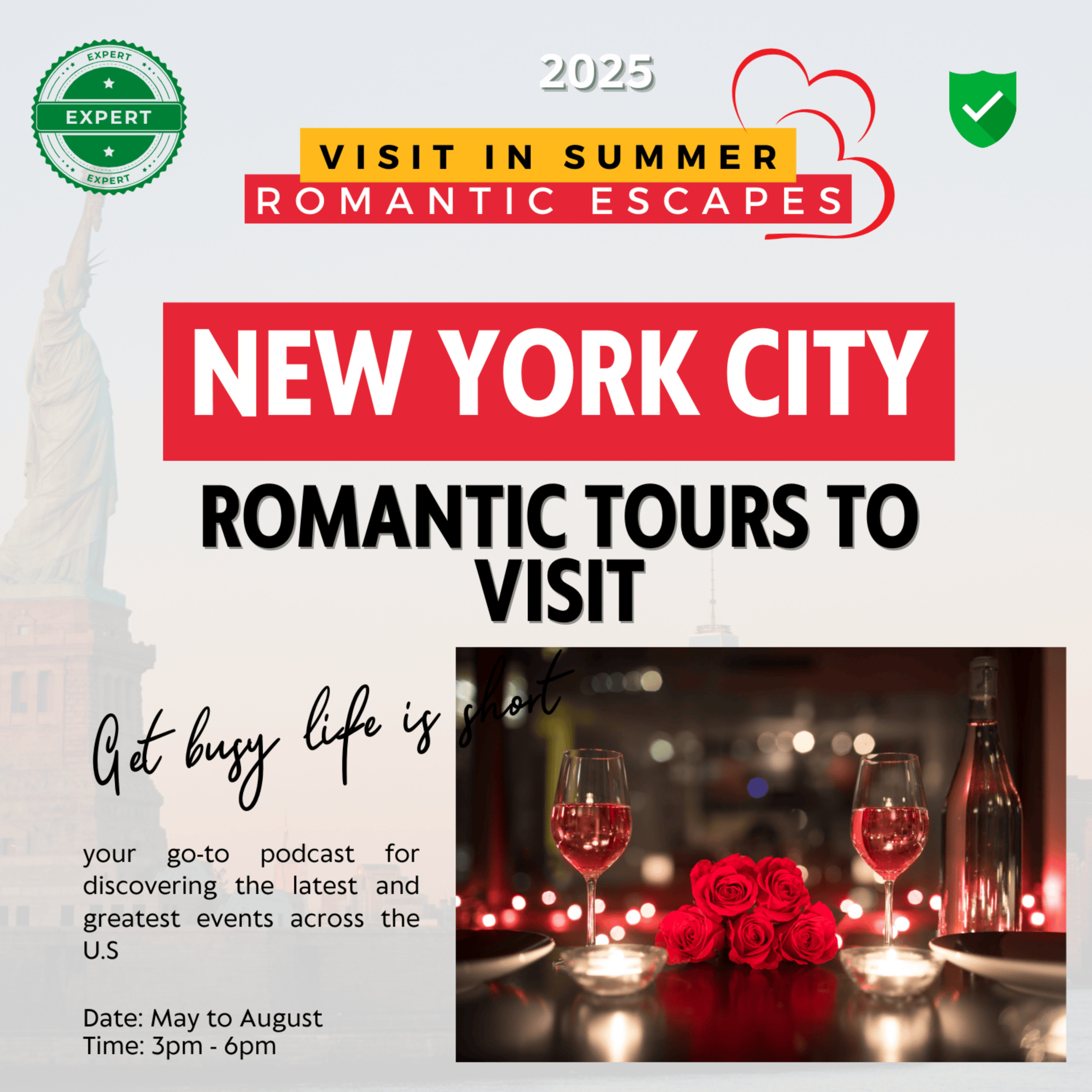 Top 10 New York City Romantic Tours to Visit in Summer 2025 episode artwork