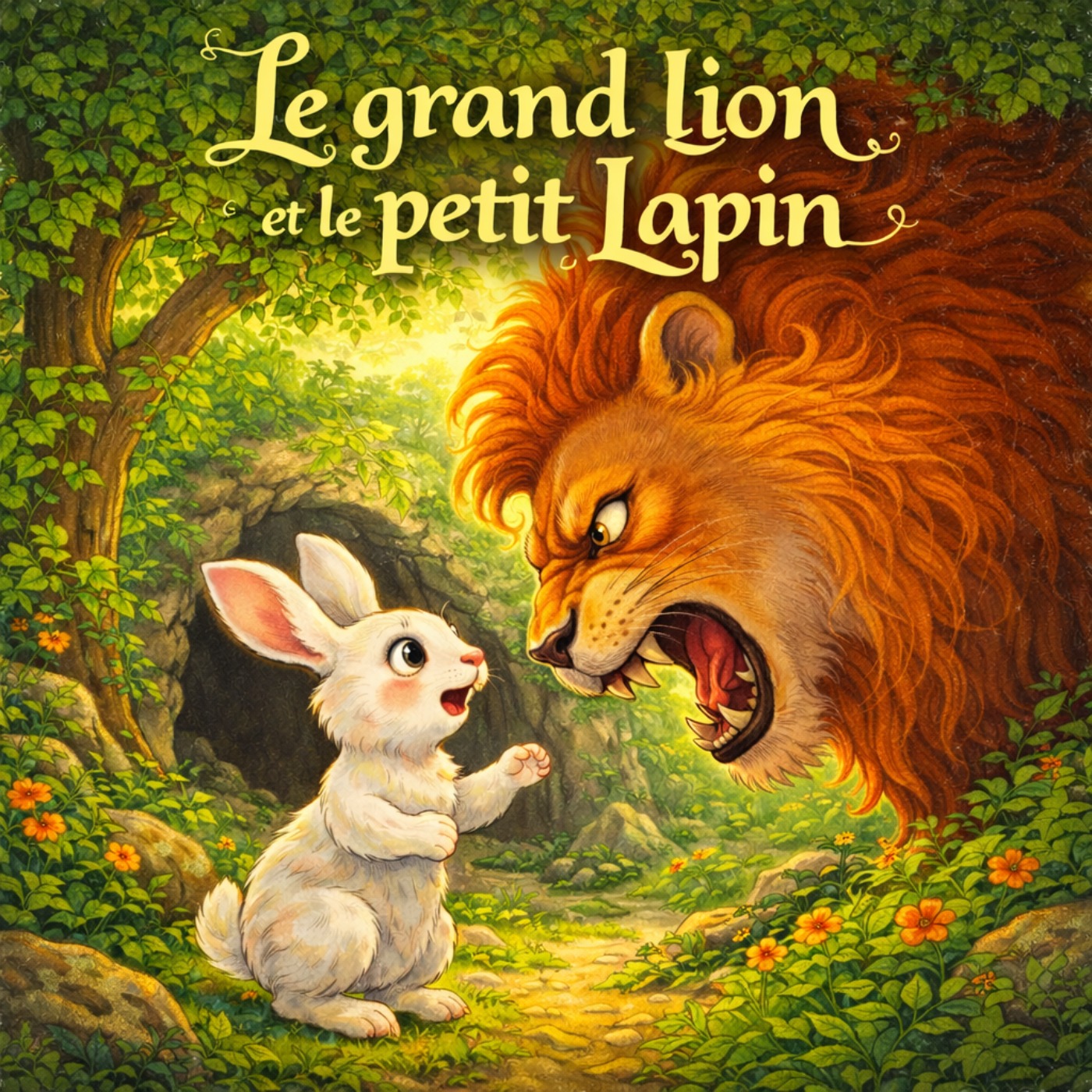 Le grand lion et le petit lapin
