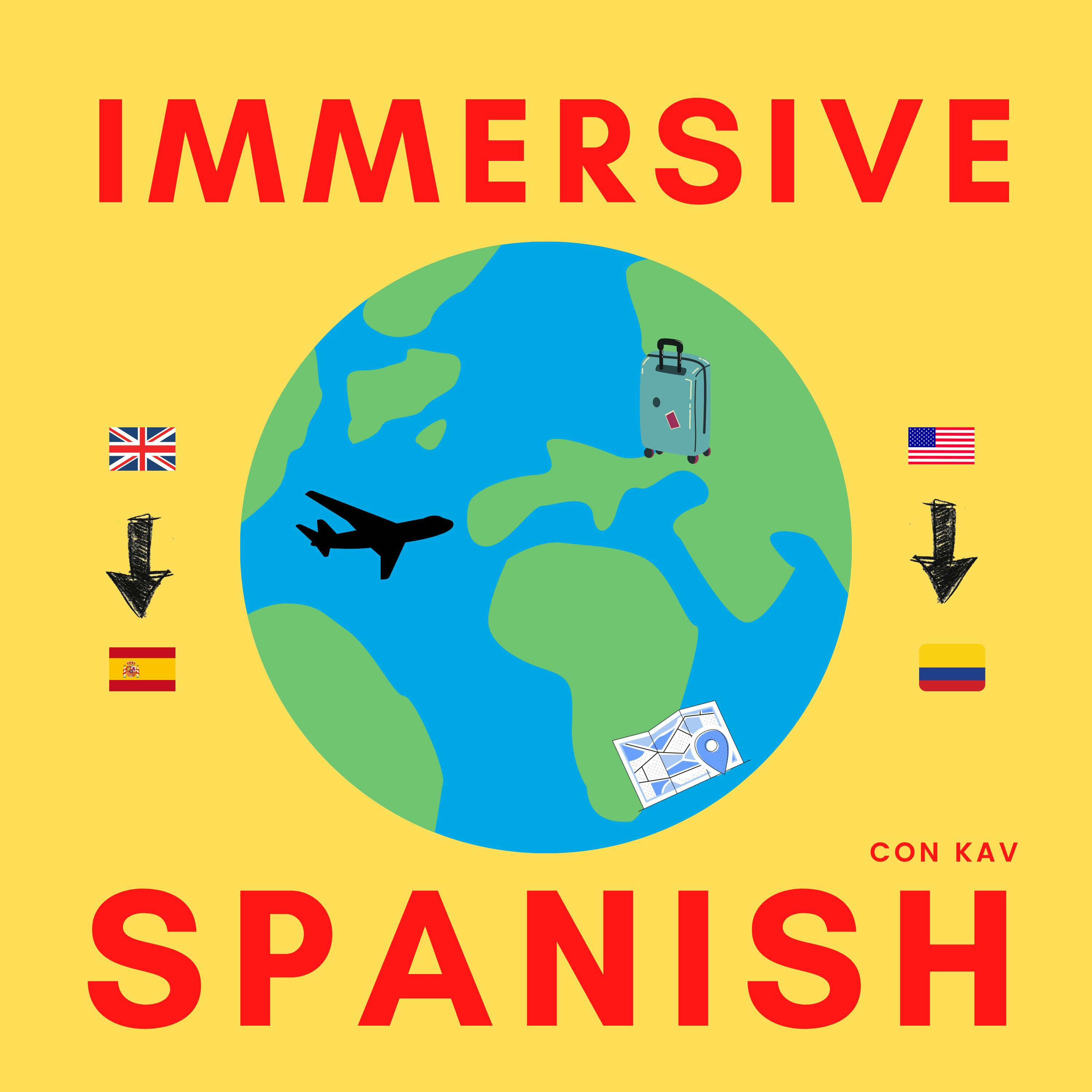 Immersive Spanish con Kav - Episode 22 - Una lección de español en la playa - A Spanish Lesson on the Beach - podcast episode cover