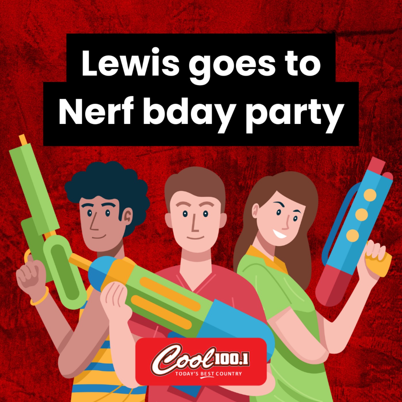 Lewis goes to Nerf bday party