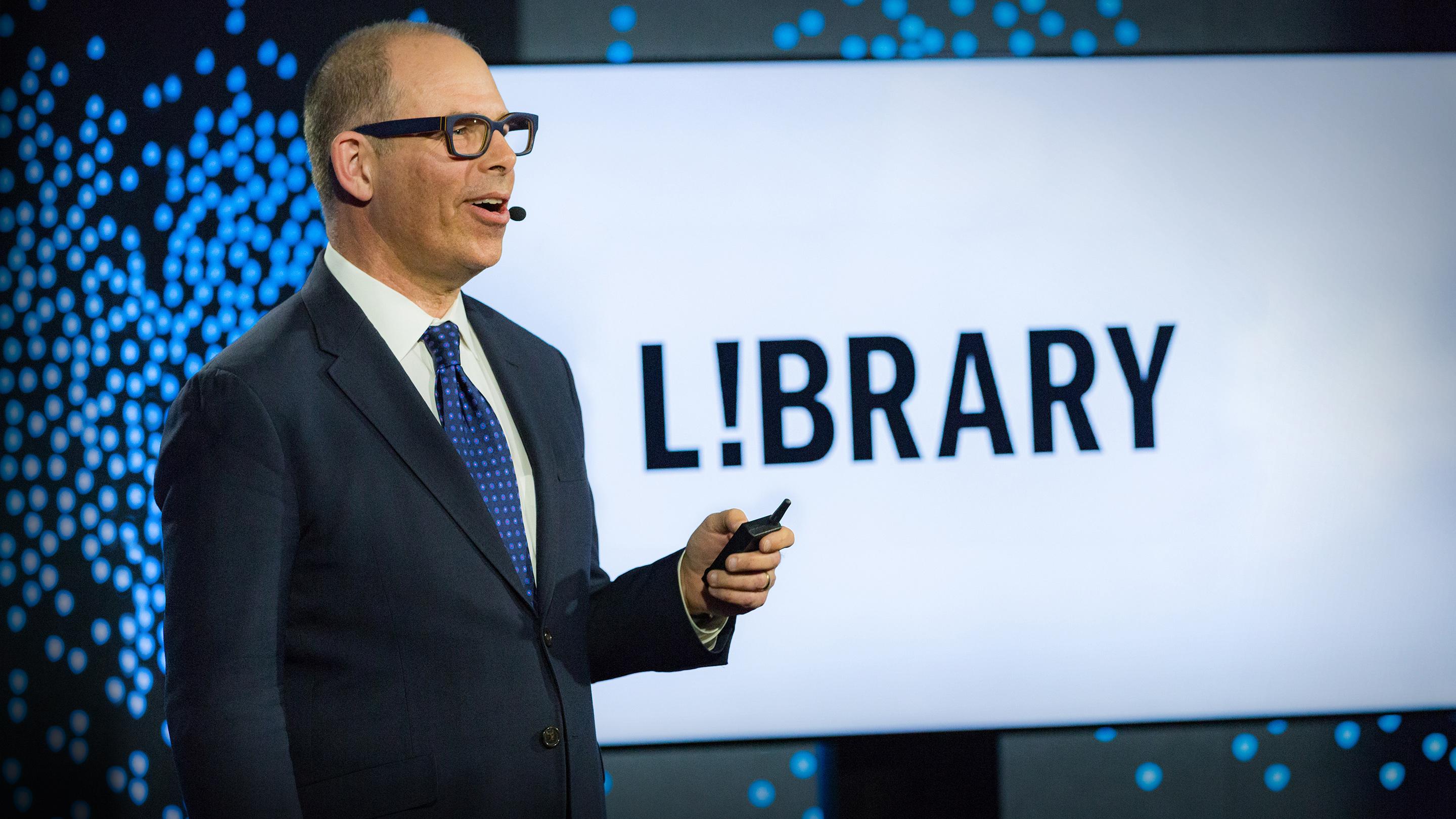 Thumbnail for "How to design a library that makes kids want to read  | Michael Bierut".