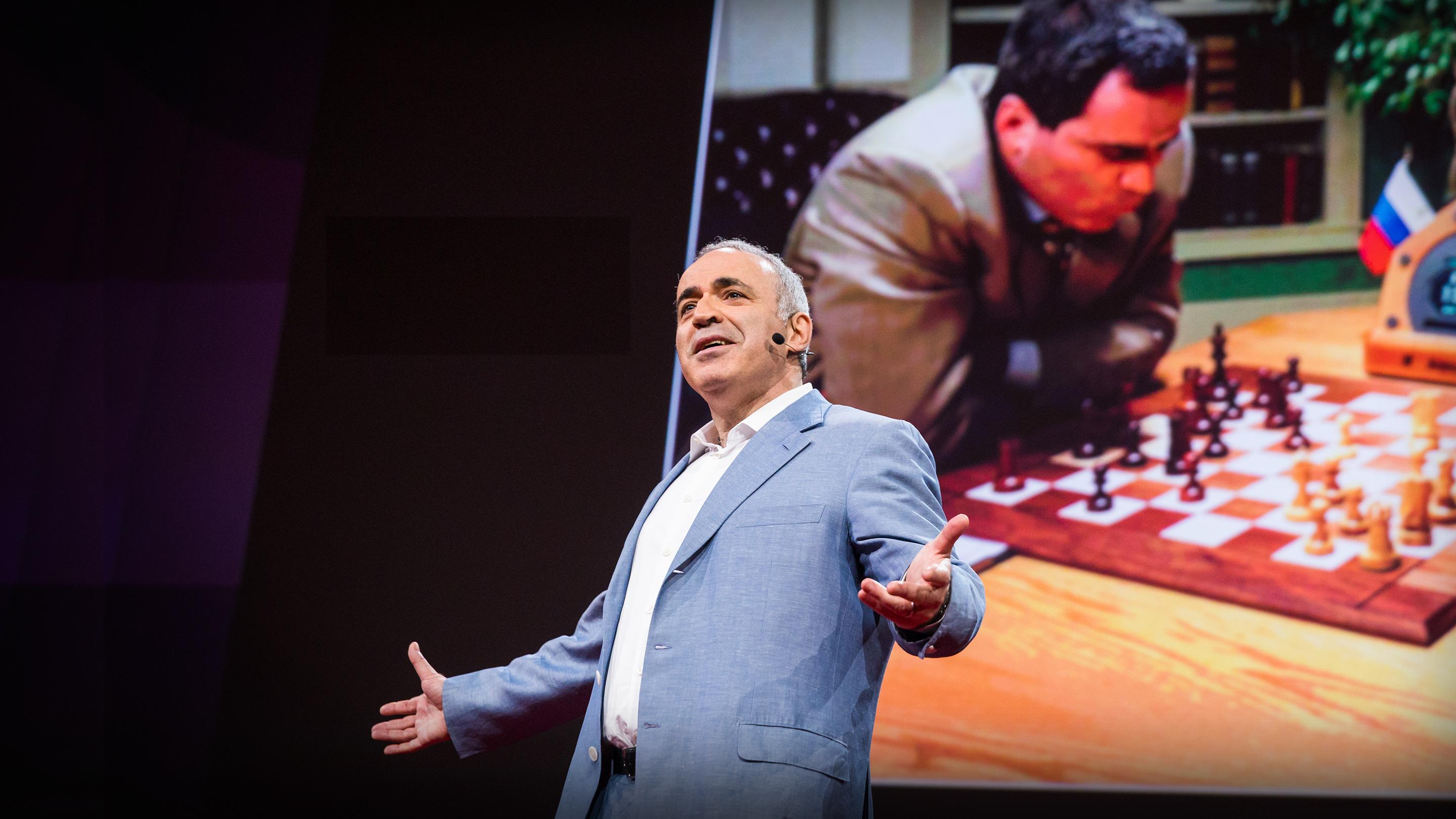 Thumbnail for "Don't fear intelligent machines. Work with them | Garry Kasparov".