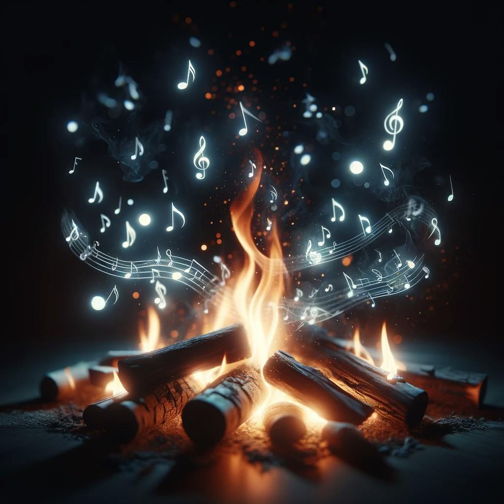 😴🔥🎵 FUEGO Crepitante y MÚSICA Calmante: Escape Nocturno para un SUEÑO Saludable