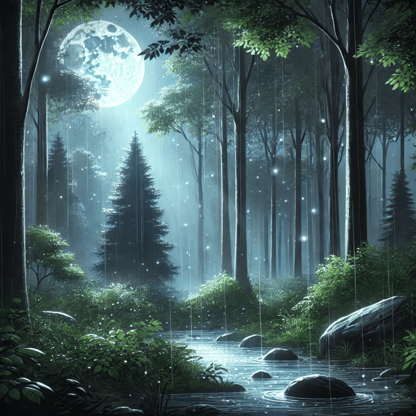 😴🌧️ Escucha la lluvia que abraza una tranquila FORESTA