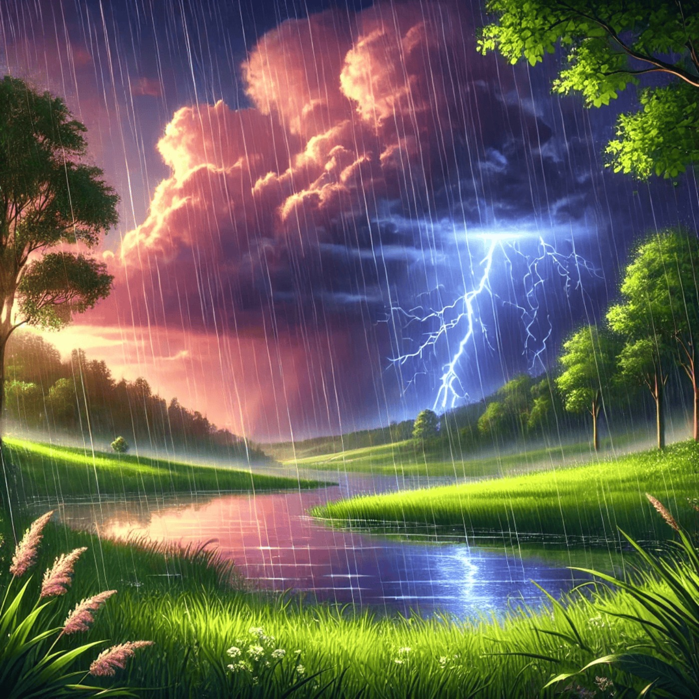 😴⛈️ El SONIDO de una TORMENTA de VERANO con LLUVIA para un SUEÑO PROFUNDO