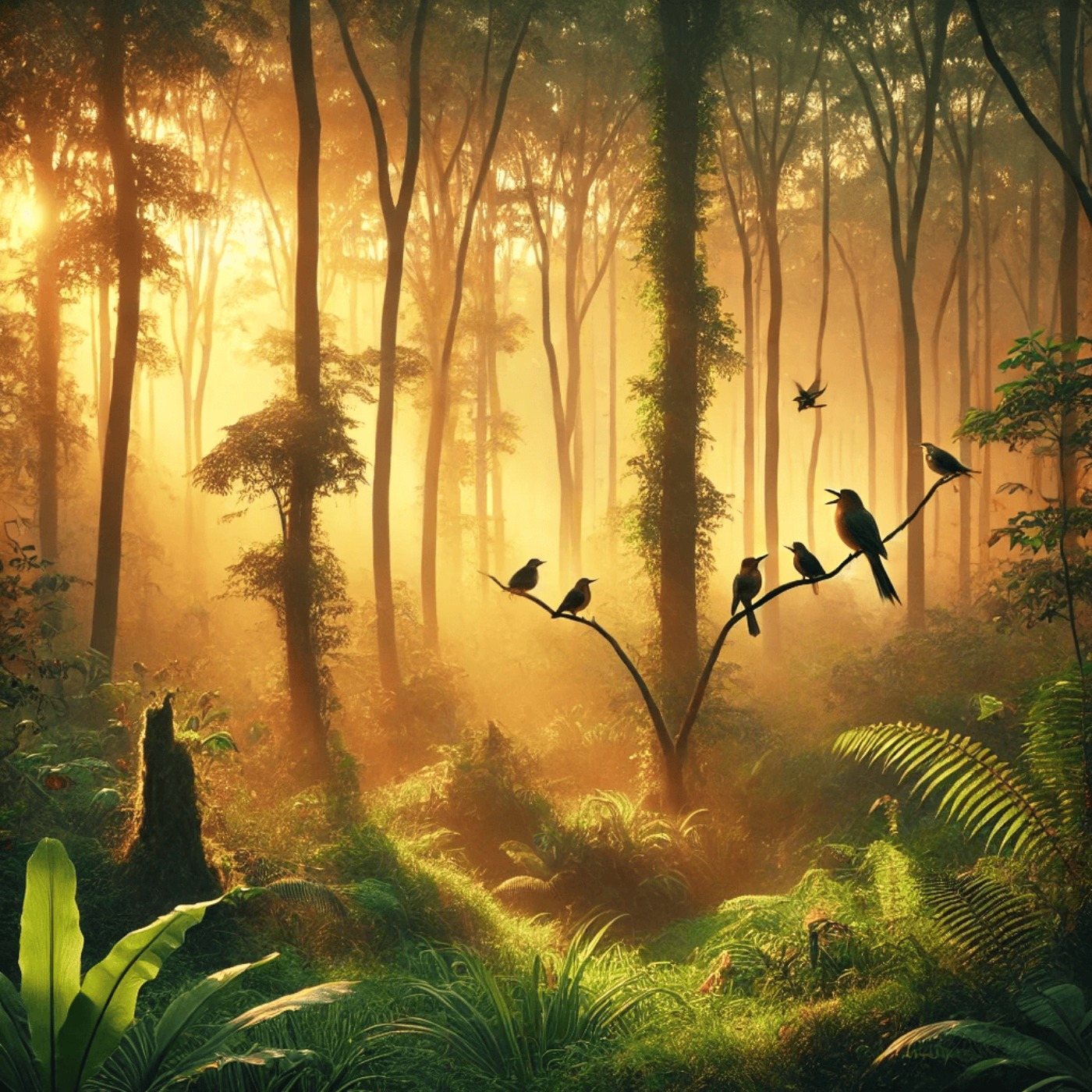 😴🐦El canto de los PÁJAROS en el bosque para una noche tranquila