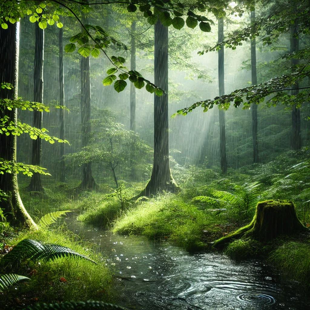 😴🌧️ LLUVIA Suave en el BOSQUE, Relajante, Ayuda a DORMIR