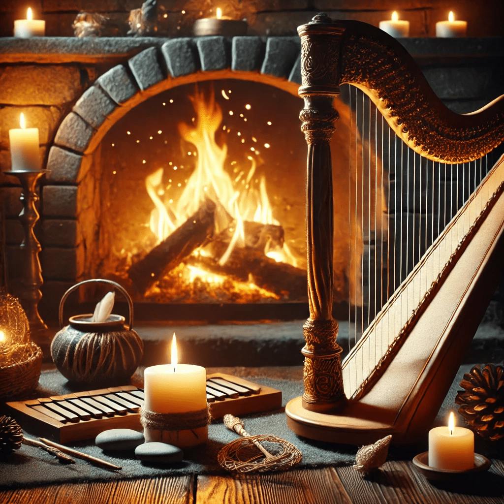 😴🔥🎵 FUEGO Relajante Acompañado de MÚSICA Suave para un DORMIR Rápido