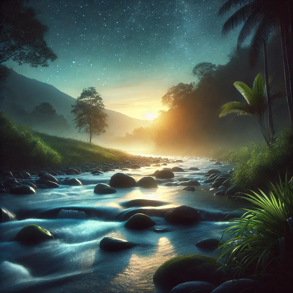 😴💧🎵 MÚSICA Tranquila y RÍO Relajante para CALMAR la MENTE y Dormir MEJOR