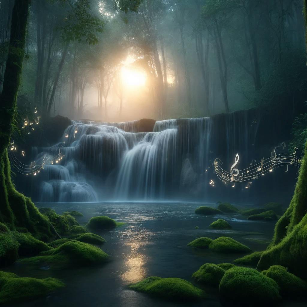 😴💧🎵 CASCADA relajante y MÚSICA Serena Favorecen un SUEÑO Profundo