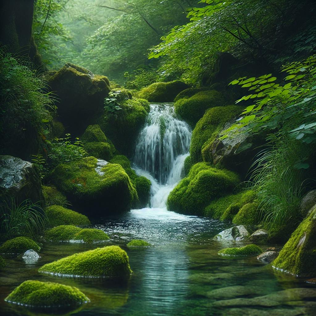 😴💧El suave murmullo de una PEQUEÑA CASCADA relaja la mente y envuelve en serenidad