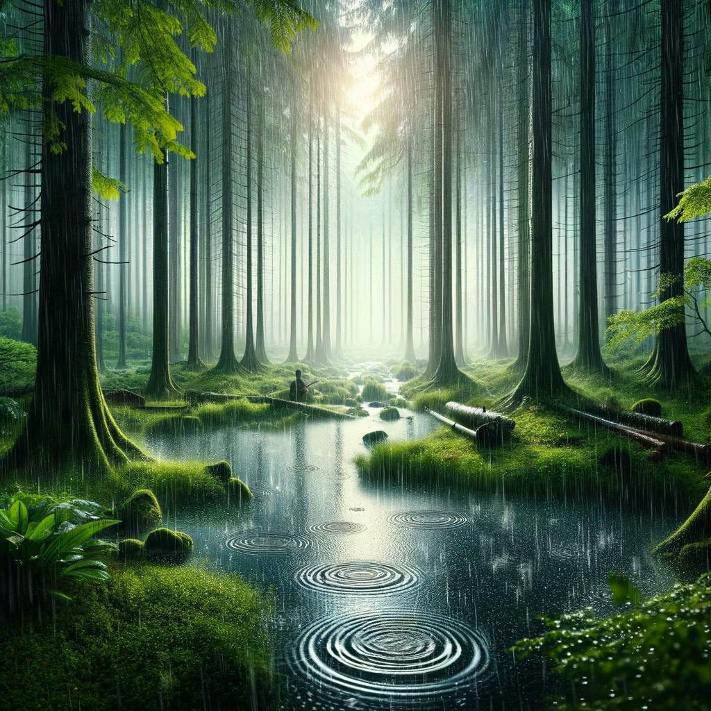 😴🌧️🎵 Sueño Reparador con MÚSICA Suave y Sonido de LLUVIA en el Bosque