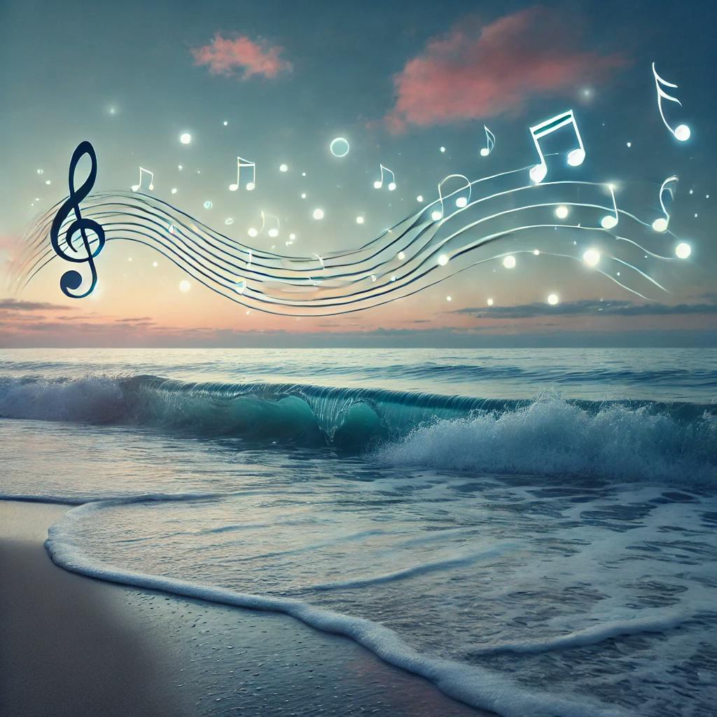 😴🌊🎵 Sonidos del OCÉANO Mezclados con NOTAS Suaves, Solución Natural para el INSOMNIO