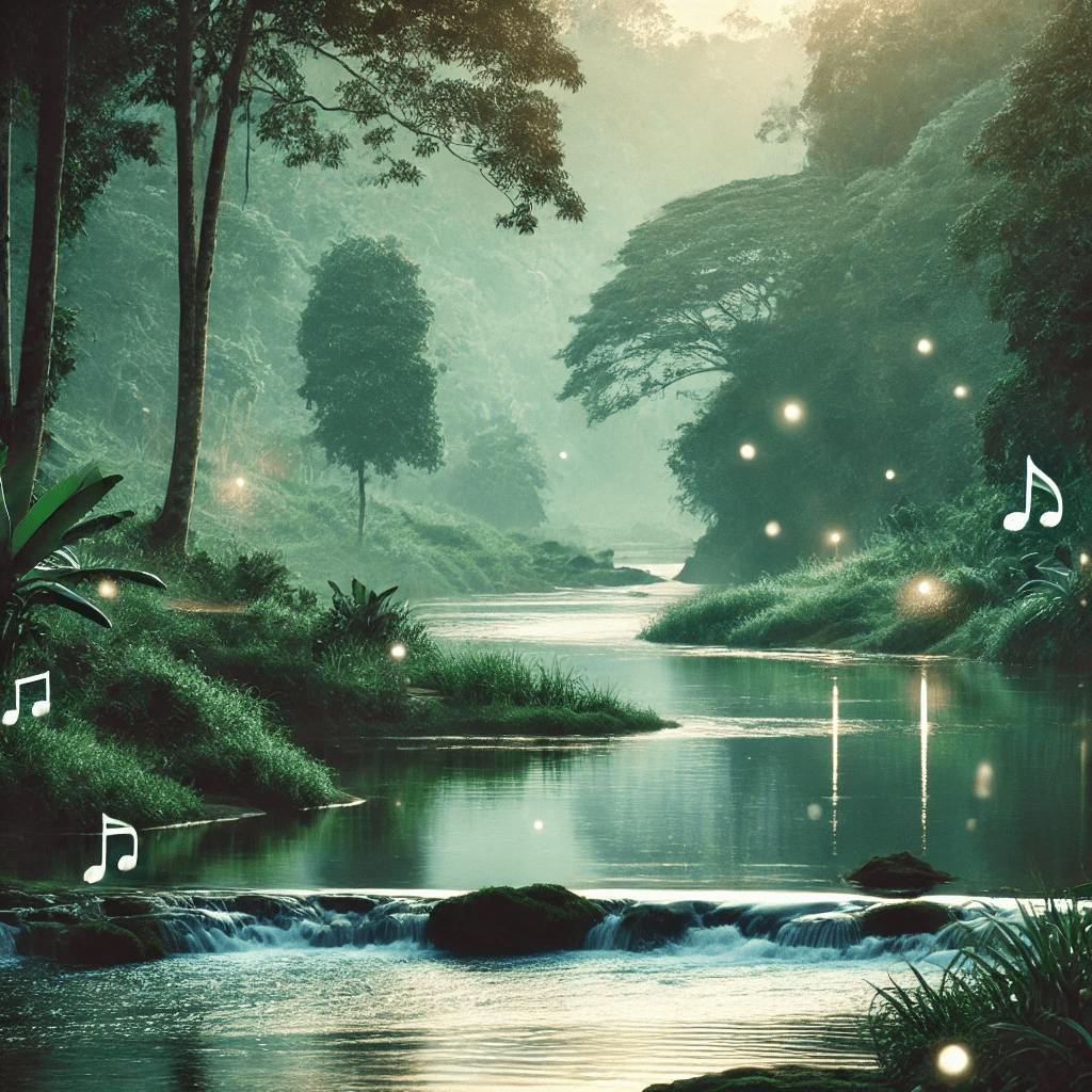 😴💧🎵 SUEÑO Profundo gracias a la MÚSICA Suave y al Sonido Relajante de un RÍO