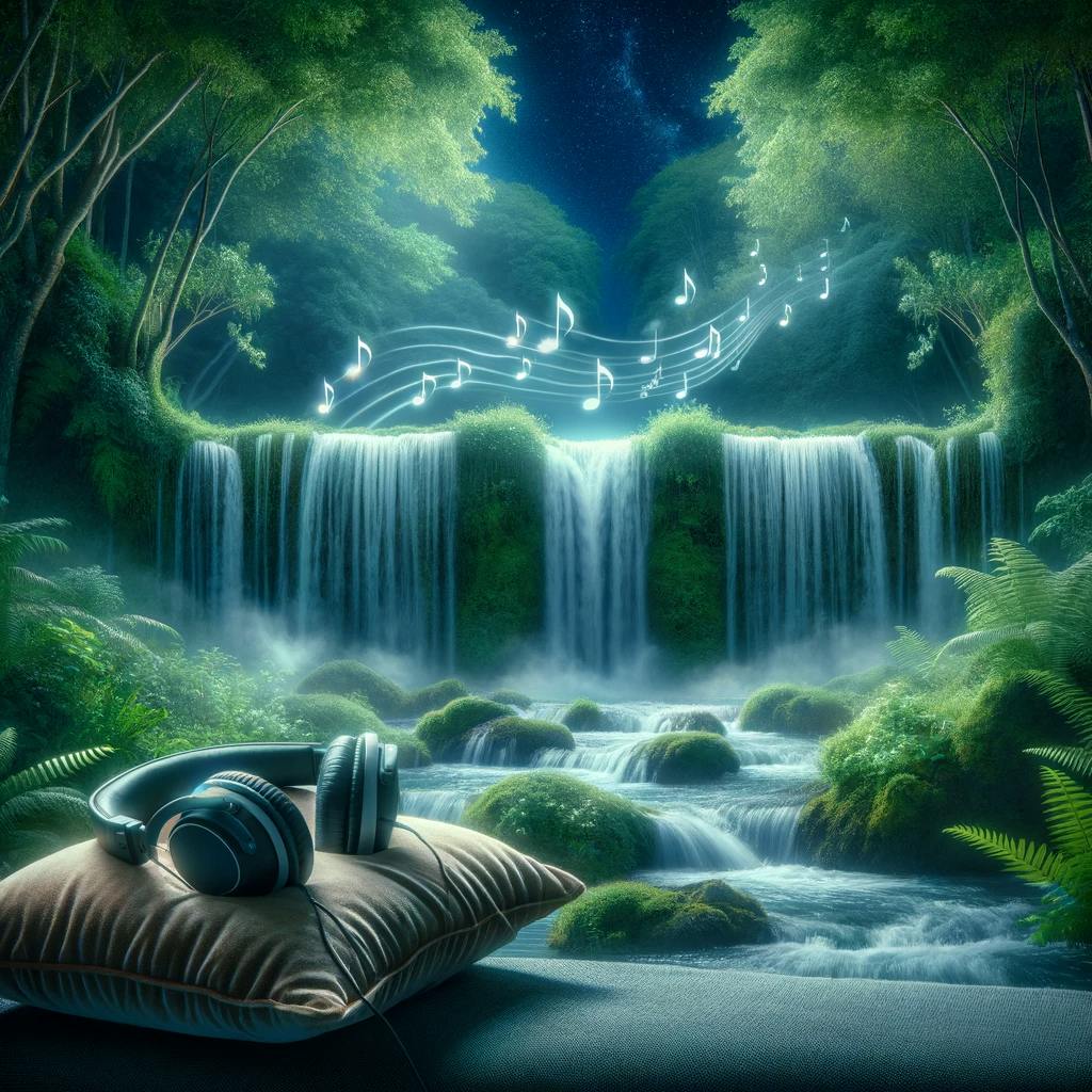 😴💧🎵 DORMIR Naturalmente, Acompañado por el Susurro de una CASCADA y una MÚSICA Suave