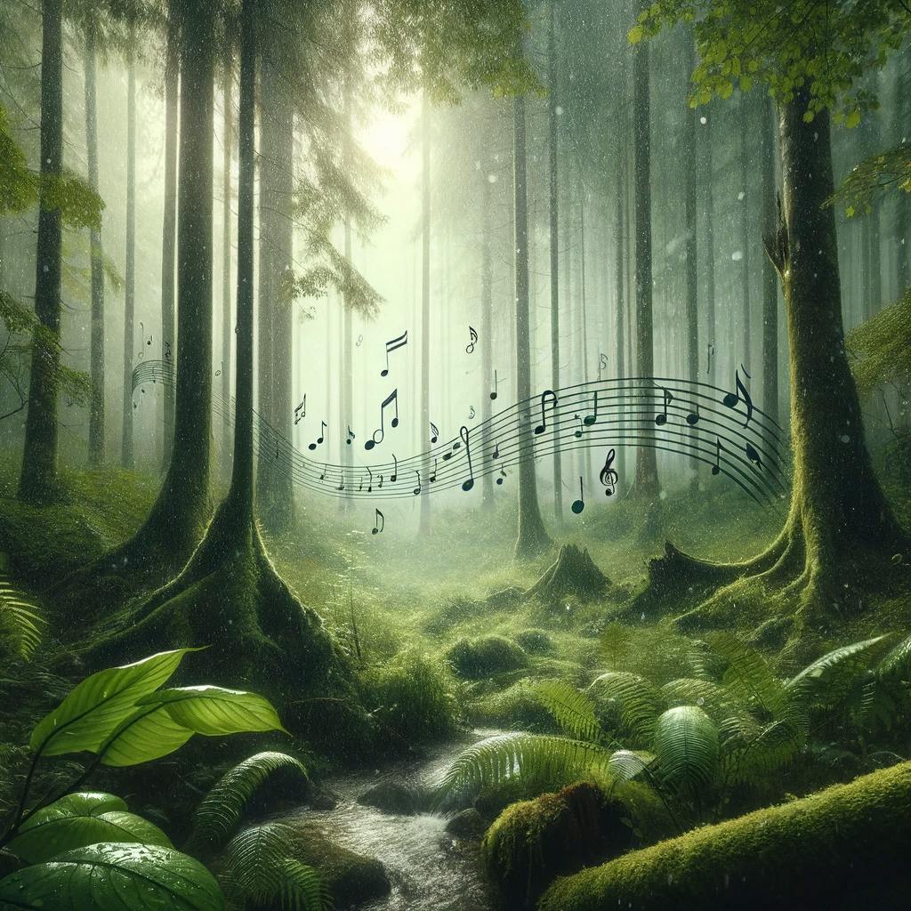 😴🌧️🎵 RELAJACIÓN Garantizada con la LLUVIA del Bosque Apacible y una MÚSICA Suave