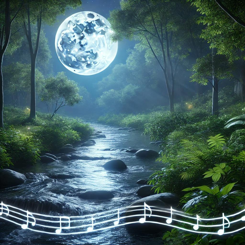 😴💧🎵 La MÚSICA Relajante y el Flujo del RÍO Envuelven tu NOCHE de SERENIDAD