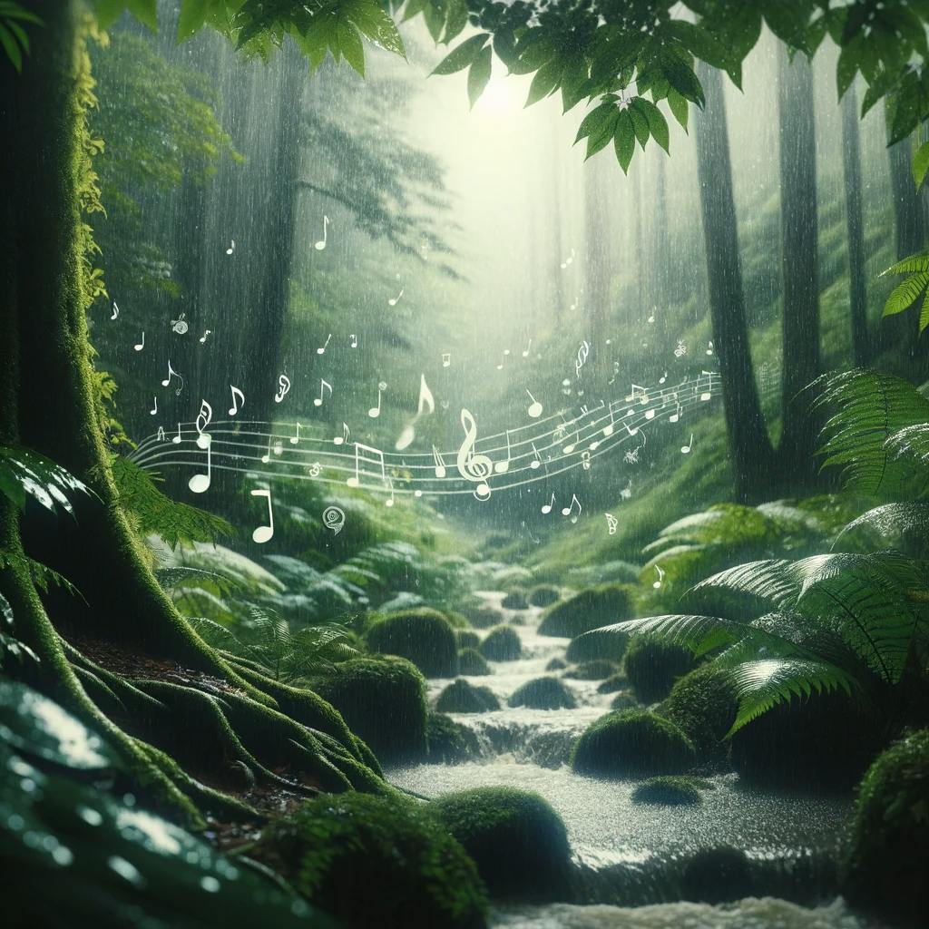 😴🌧️🎵 La LLUVIA en el BOSQUE y MELODÍA Suave, Aliadas de su BIENESTAR Nocturno