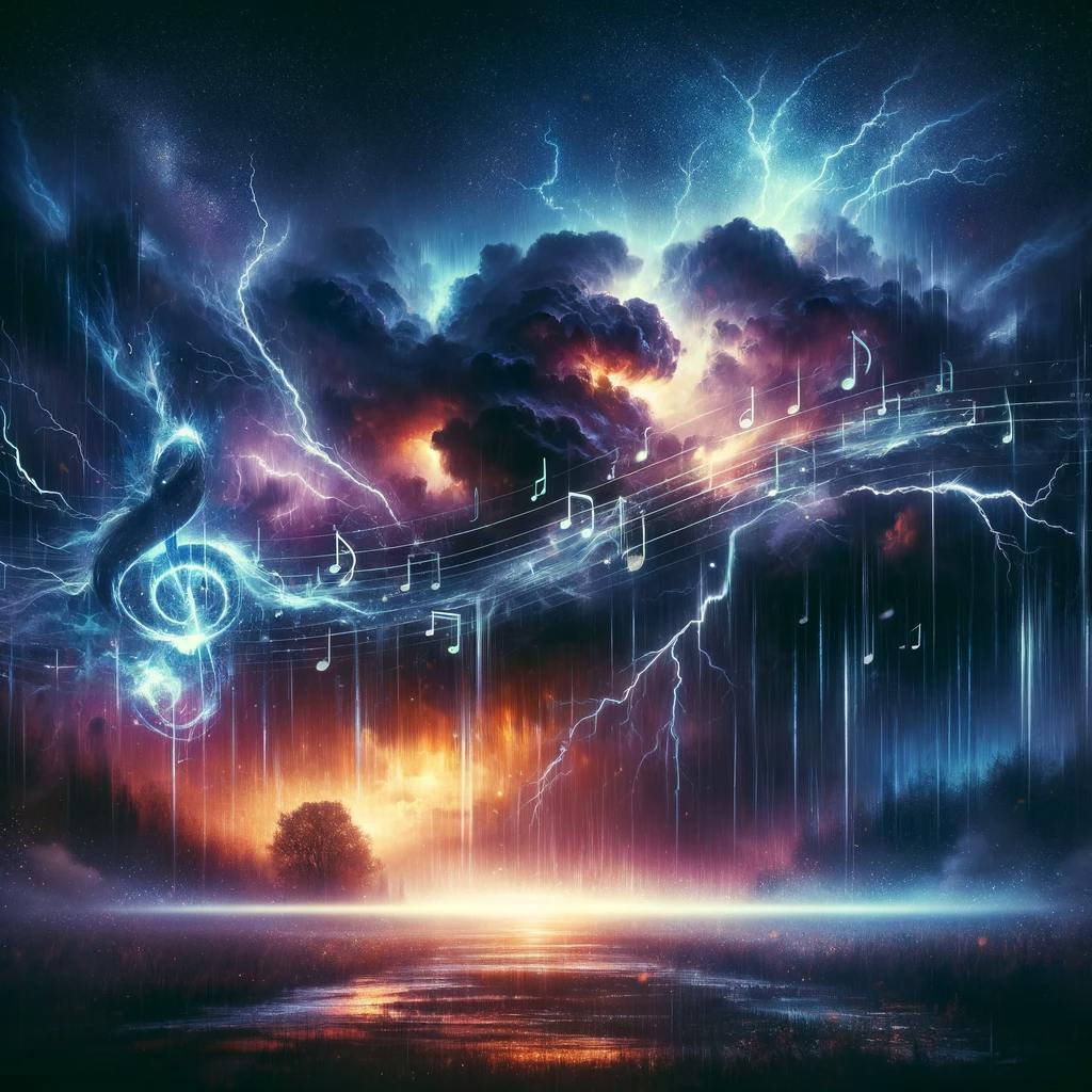 😴⛈️🎵 Escucha el Suave Rugido de la TORMENTA, Armonizado con MÚSICA, para un BIENESTAR NOCTURNO