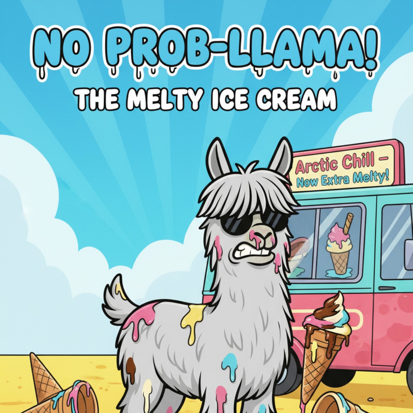 No Prob-llama: The Melty Ice Cream