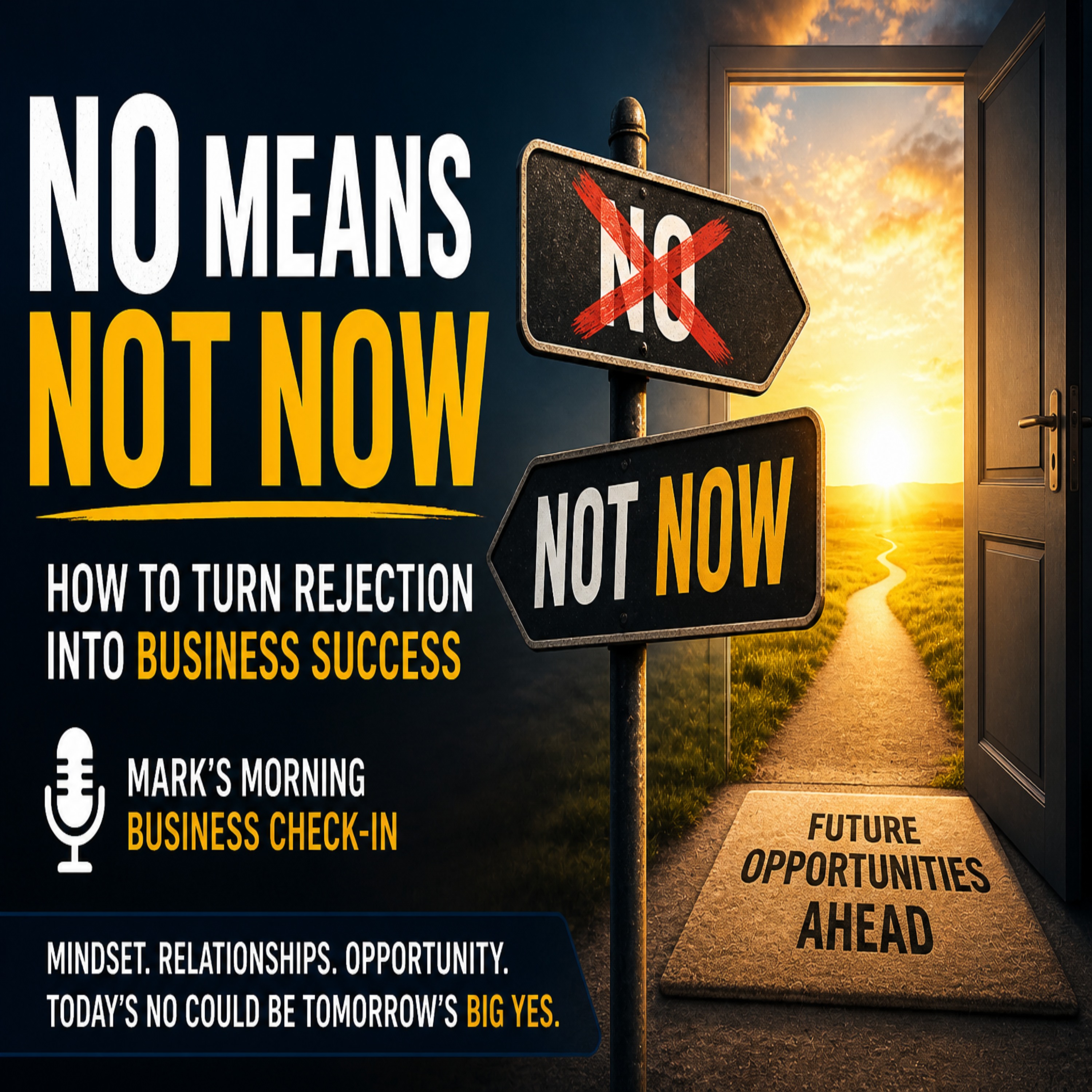 “No Means Not Now: How to Turn Rejection Into Business Success” episode artwork