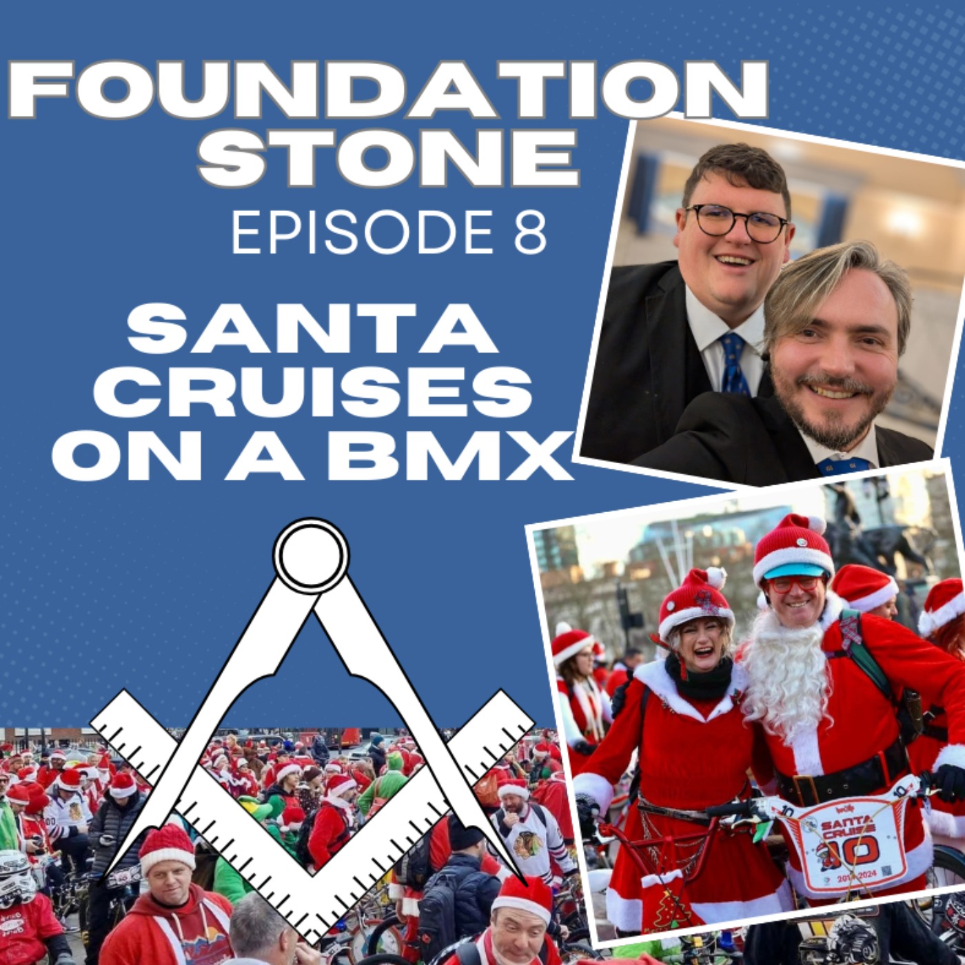 Santa Cruises on a BMX