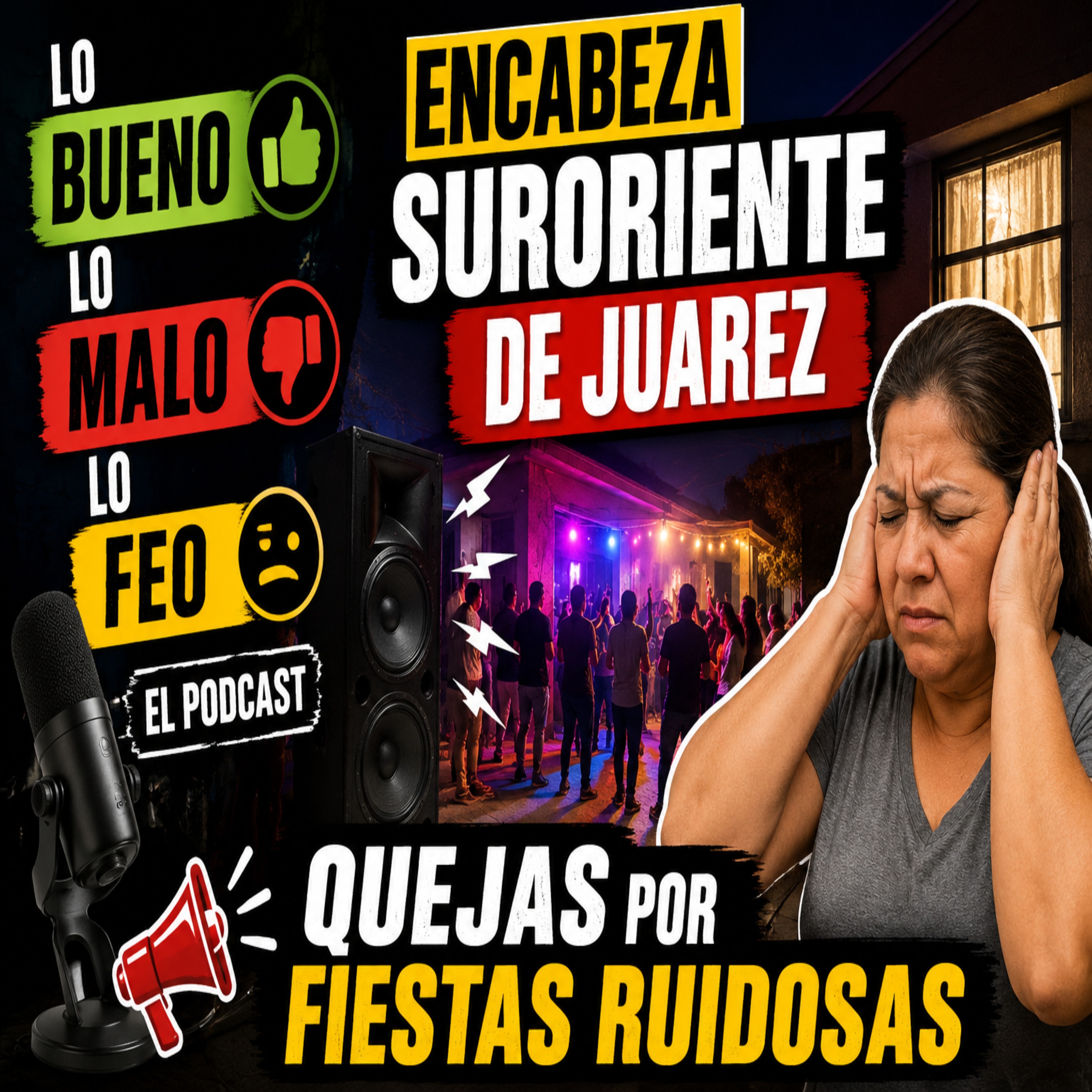 ENCABEZA SURORIENTE DE JUAREZ QUEJAS POR FIESTAS RUIDOZAS - LO BUENO LO MALO Y LO FEO episode artwork