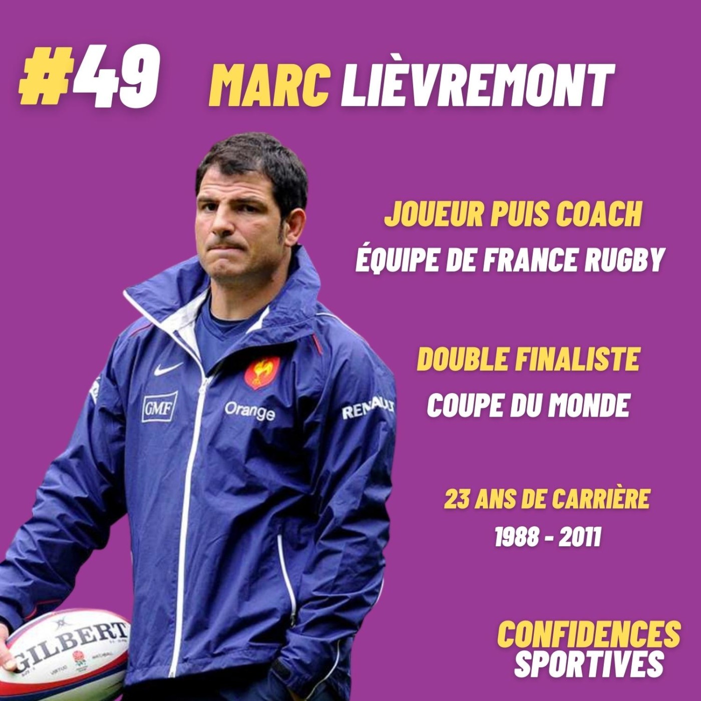 #49 - Marc Lièvremont : Il est le seul à avoir joué une finale de Coupe du Monde de rugby en tant que joueur et entraineur