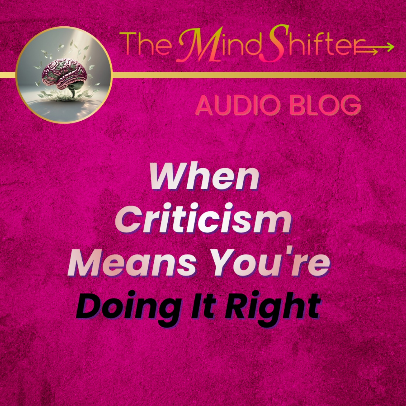 When Criticism Means You're Doing It Right episode artwork