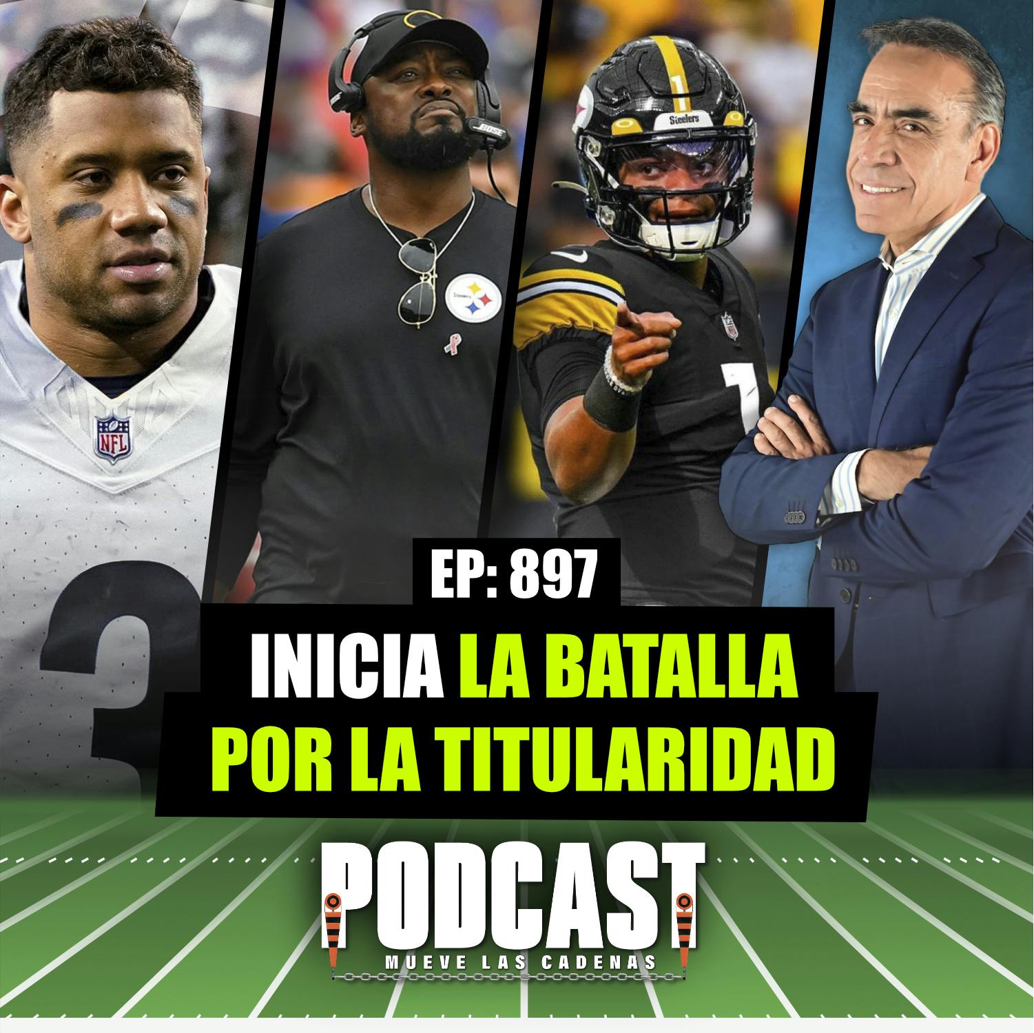 Es #RussellWilson vs #JustinFields por el #Quarterback titular de @Steelers
